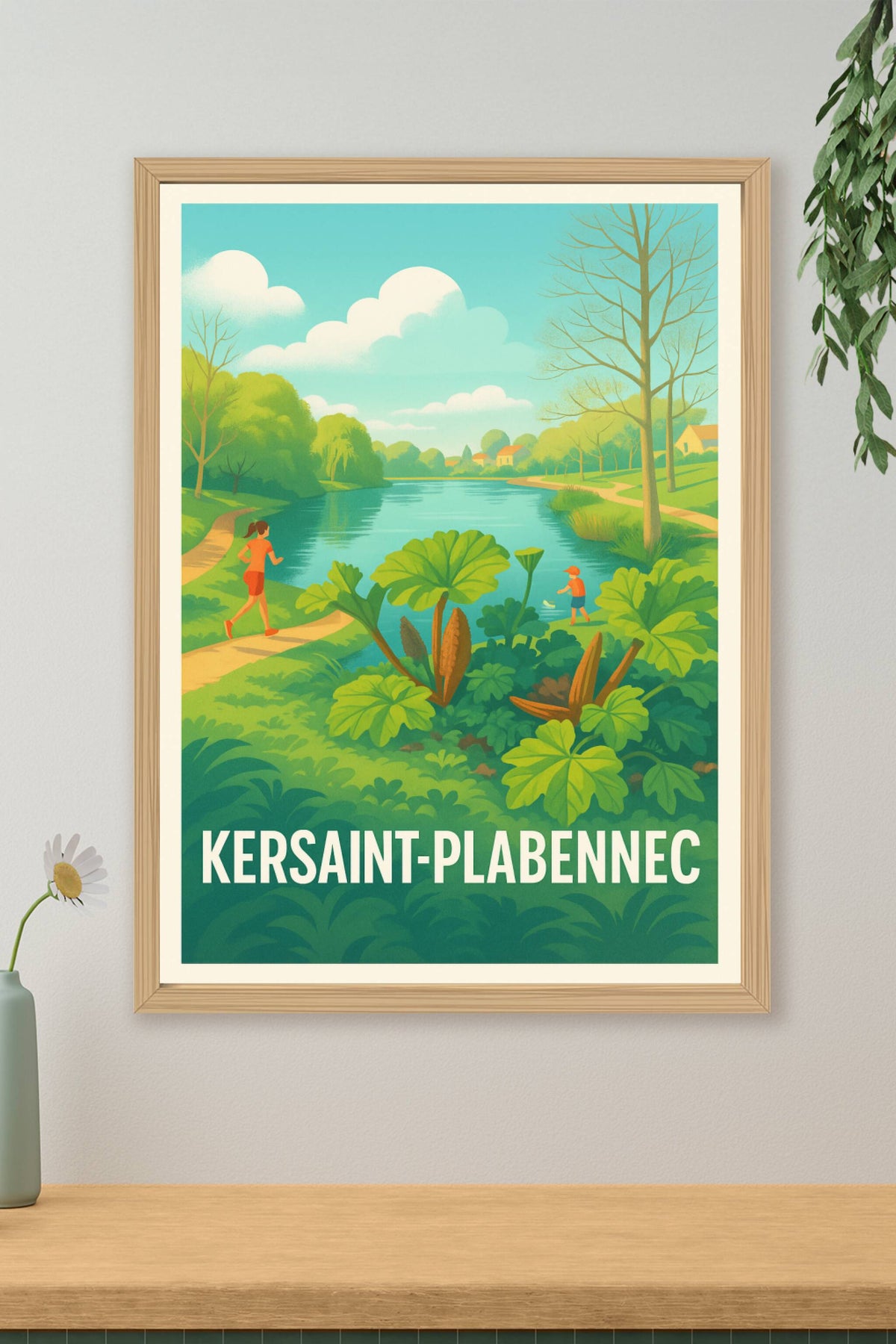 Affiche Kersaint-Plabennec — La nature au fil de l'eau · poster d'art de Kersaint-Plabennec
