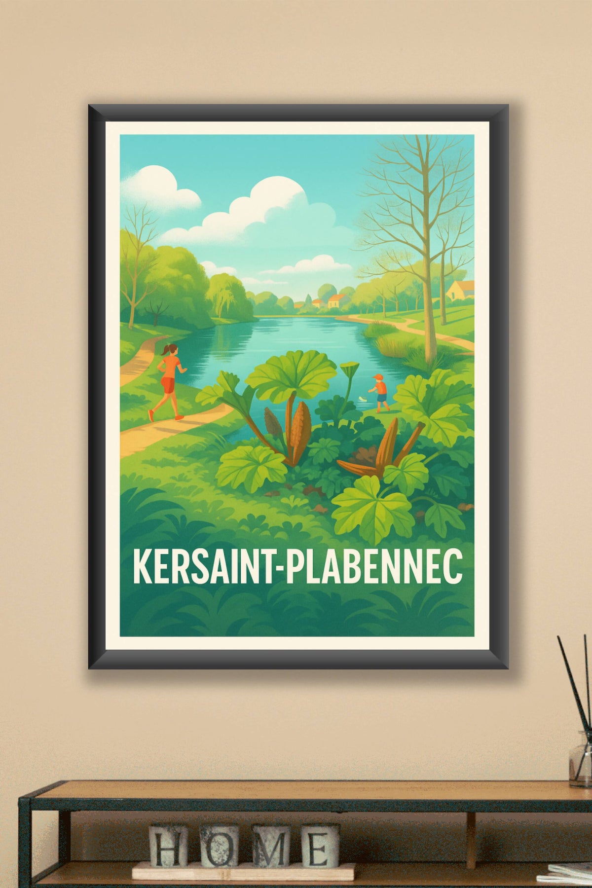 Affiche Kersaint-Plabennec — La nature au fil de l'eau · poster d'art de Kersaint-Plabennec