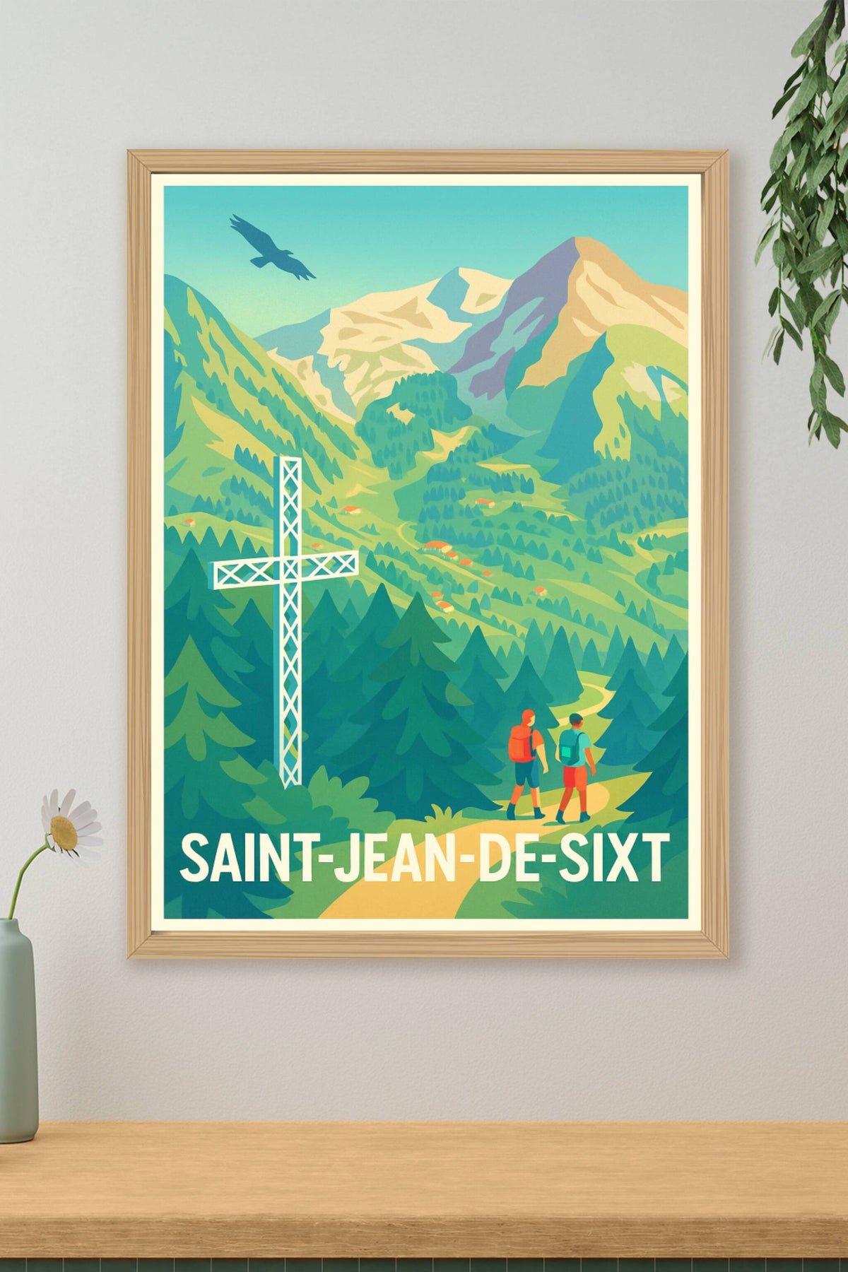 Affiche Saint-Jean-de-Sixt — Évasion nature au cœur des Alpes · poster d'art de Saint-Jean-de-Sixt