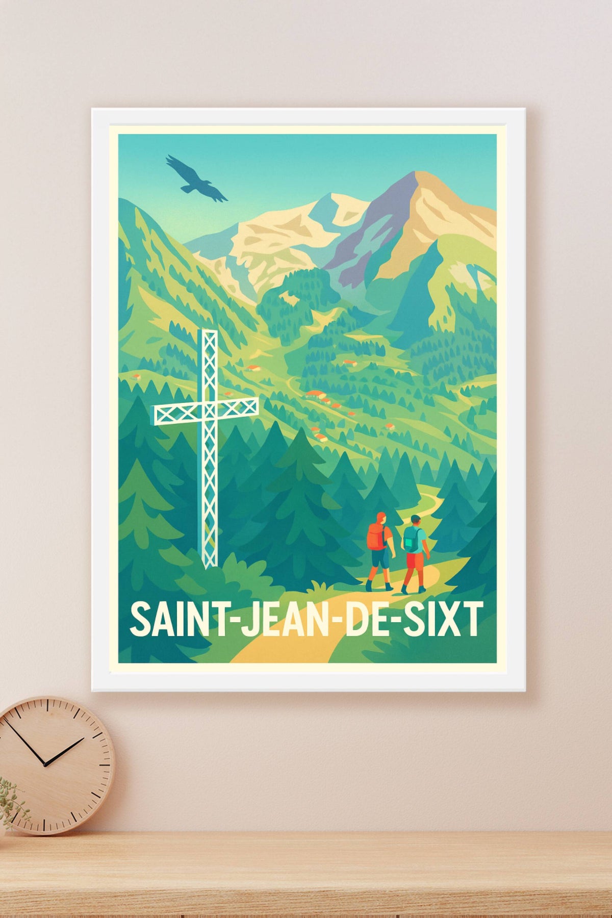 Affiche Saint-Jean-de-Sixt — Évasion nature au cœur des Alpes · poster d'art de Saint-Jean-de-Sixt