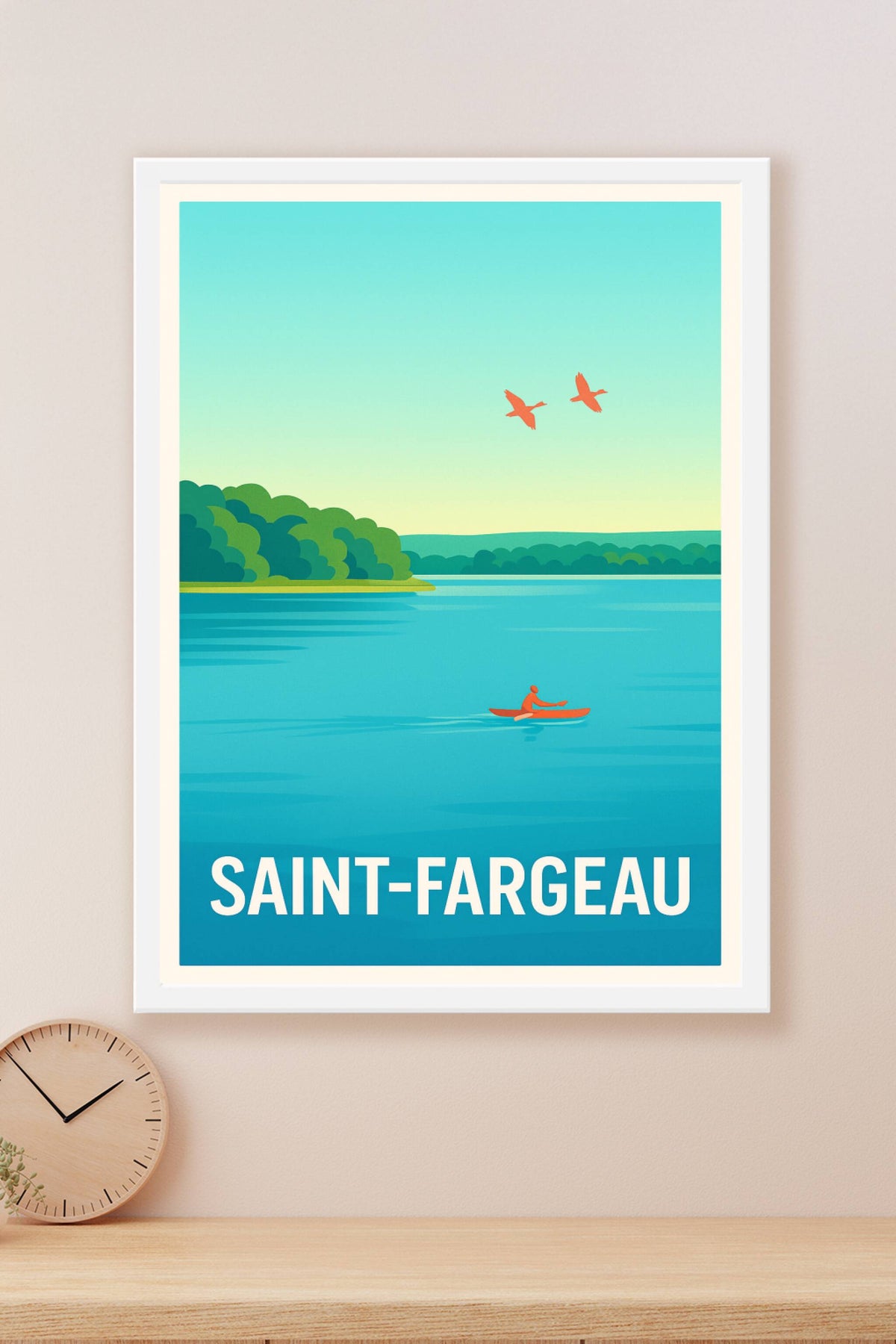 Affiche Saint-Fargeau — Évasion paisible entre eau et nature · poster d'art de Saint-Fargeau