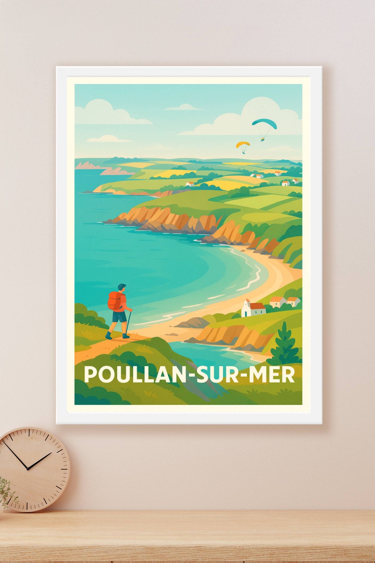 Affiche Poullan-sur-Mer — Évasion et nature en bord de mer · poster d'art de Poullan-sur-Mer