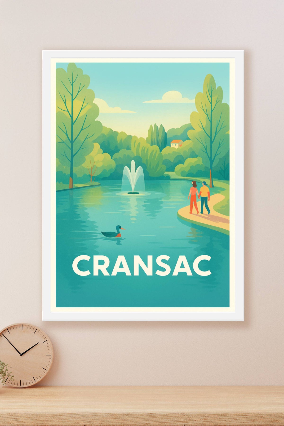 Affiche Cransac — Escapade bucolique au bord de l'eau · poster d'art de Cransac