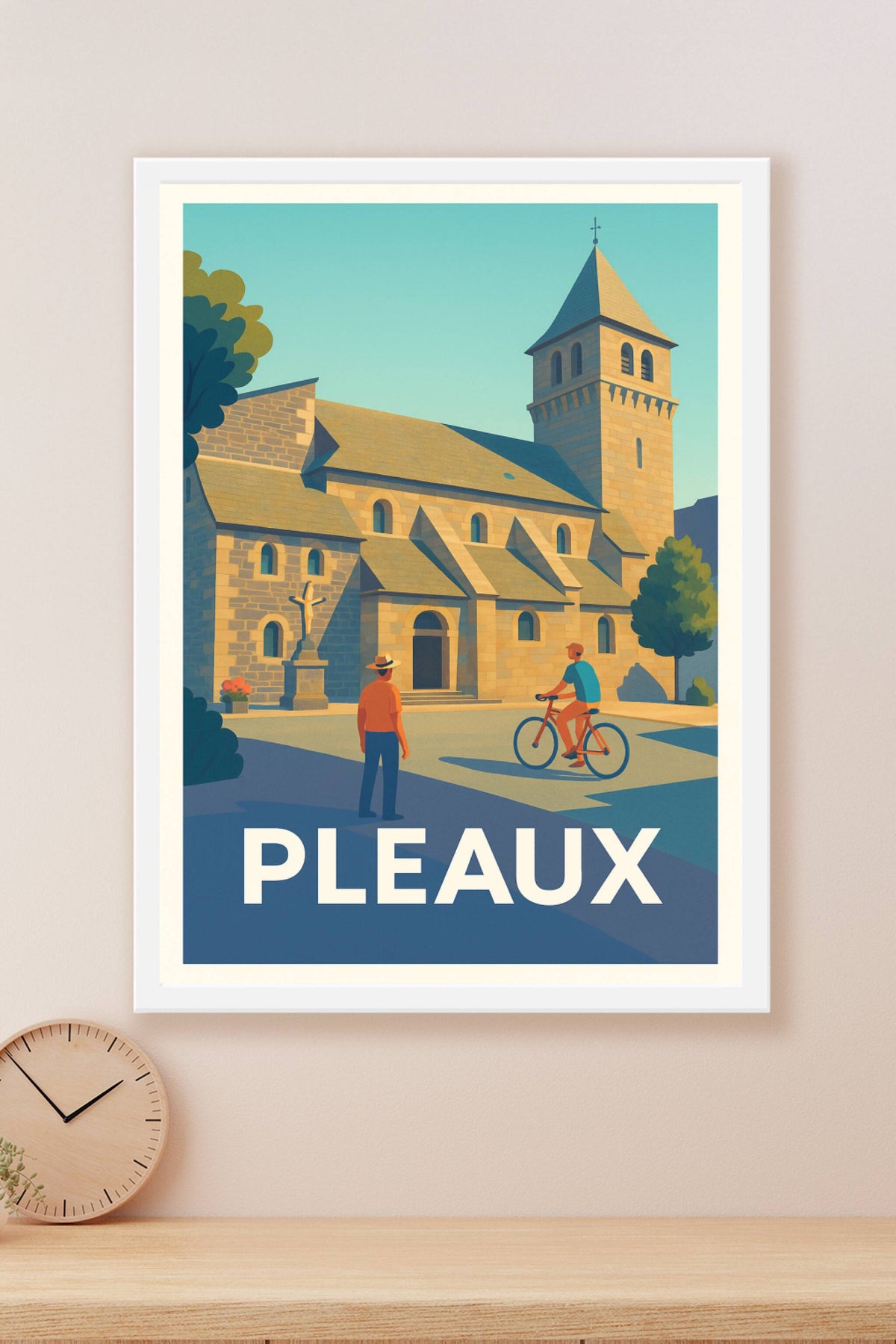 Affiche Pleaux — Charme et sérénité au cœur du patrimoine · poster d'art de Pleaux