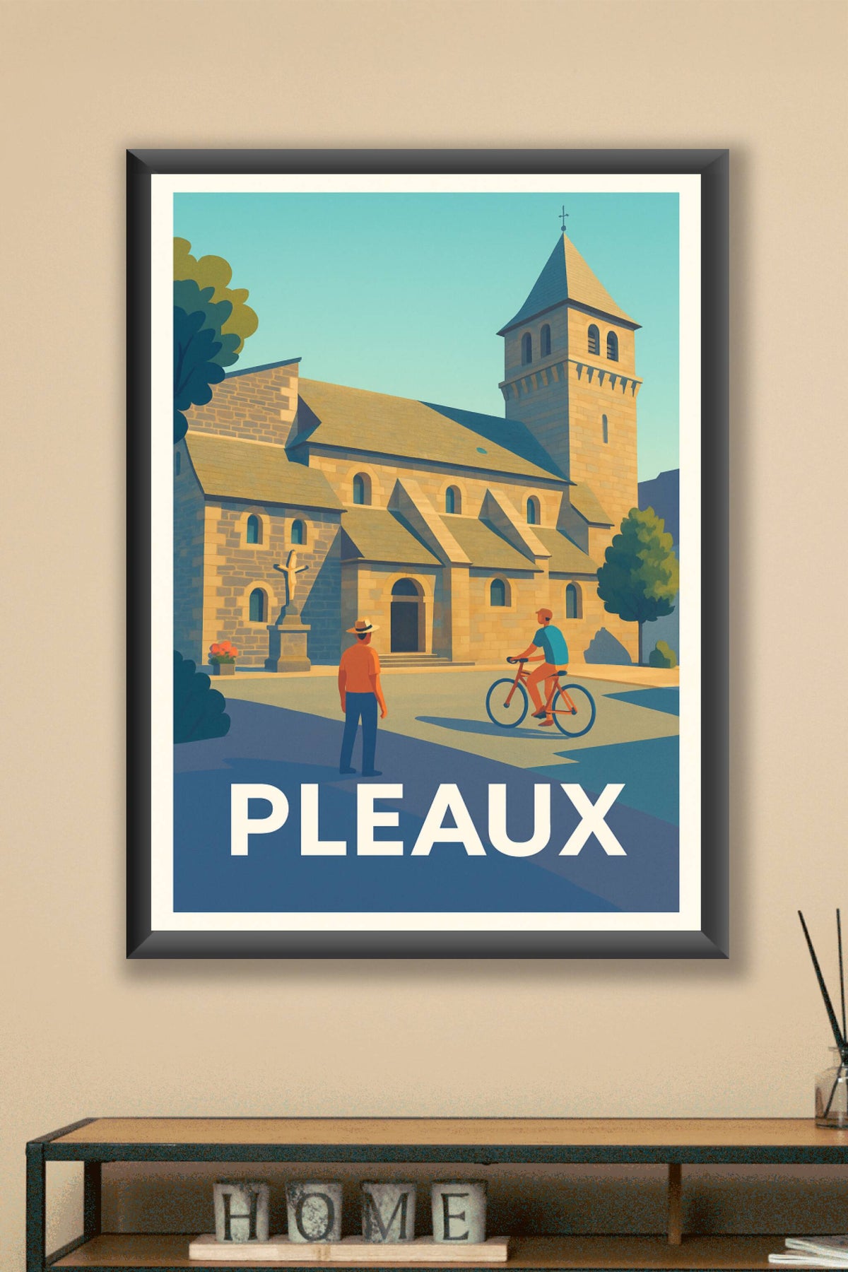 Affiche Pleaux — Charme et sérénité au cœur du patrimoine · poster d'art de Pleaux