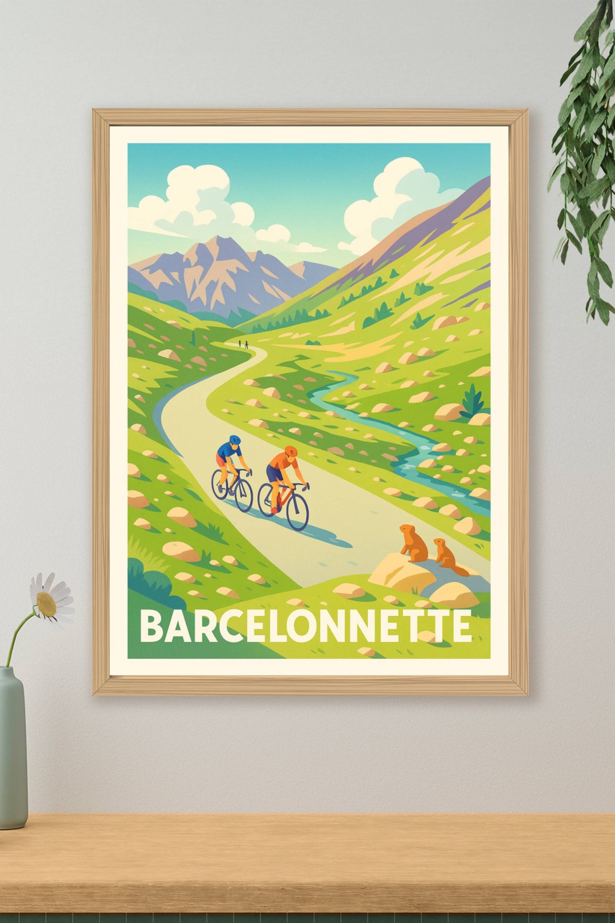 Affiche Barcelonnette — L'appel de la montagne et du grand air · poster d'art de Barcelonnette