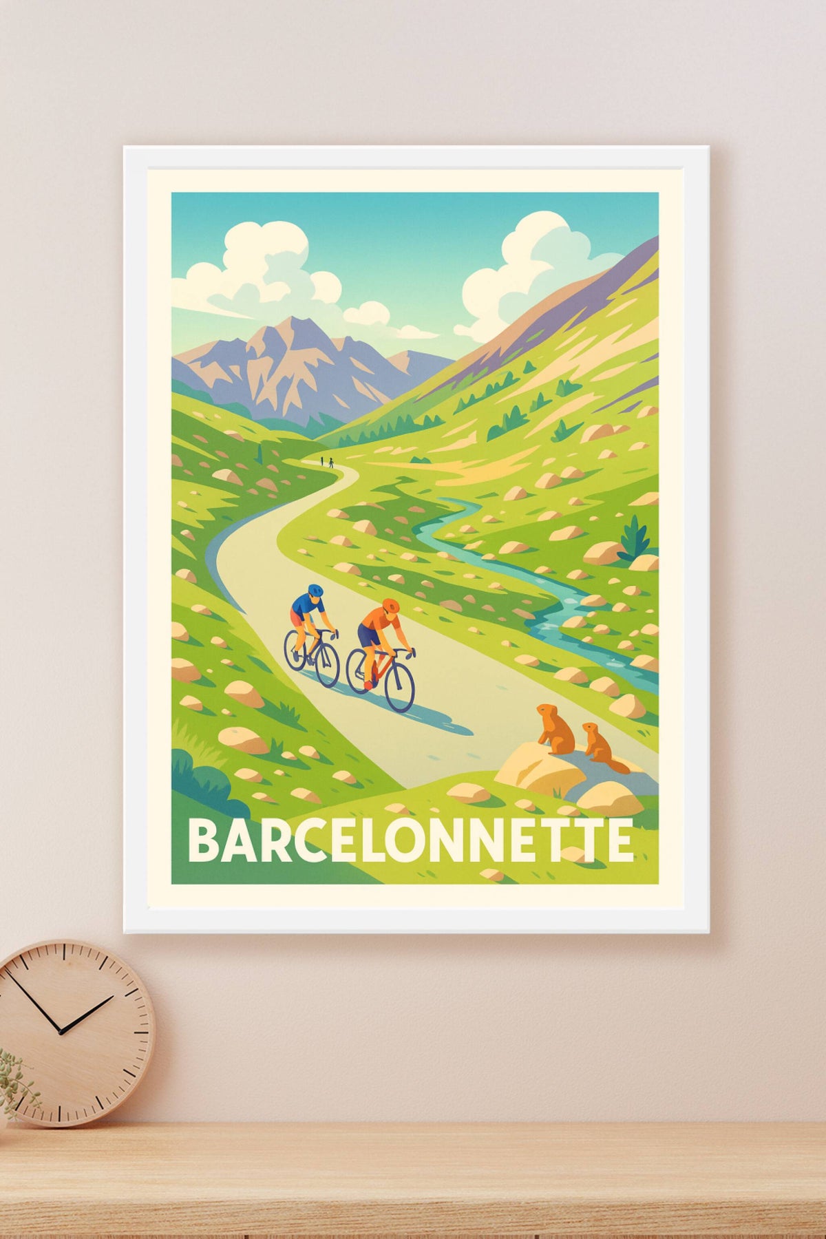 Affiche Barcelonnette — L'appel de la montagne et du grand air · poster d'art de Barcelonnette