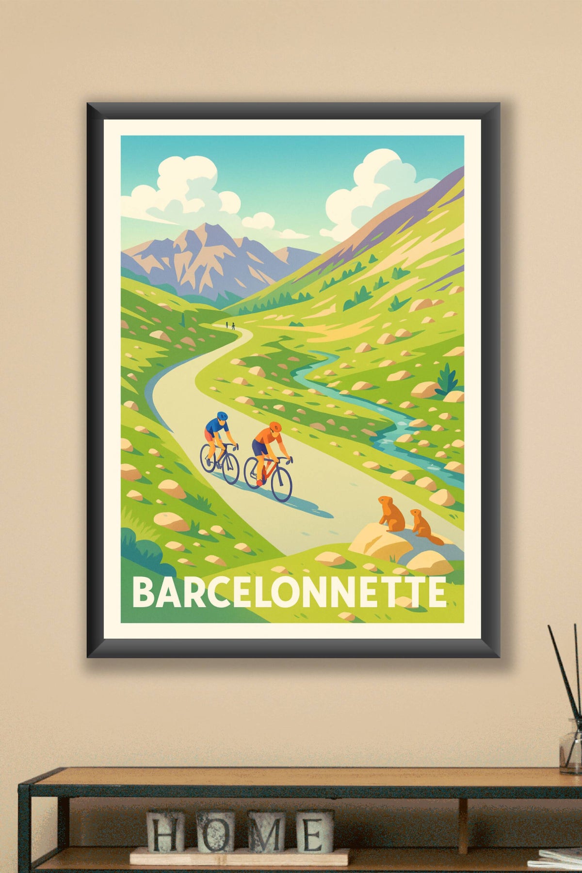 Affiche Barcelonnette — L'appel de la montagne et du grand air · poster d'art de Barcelonnette