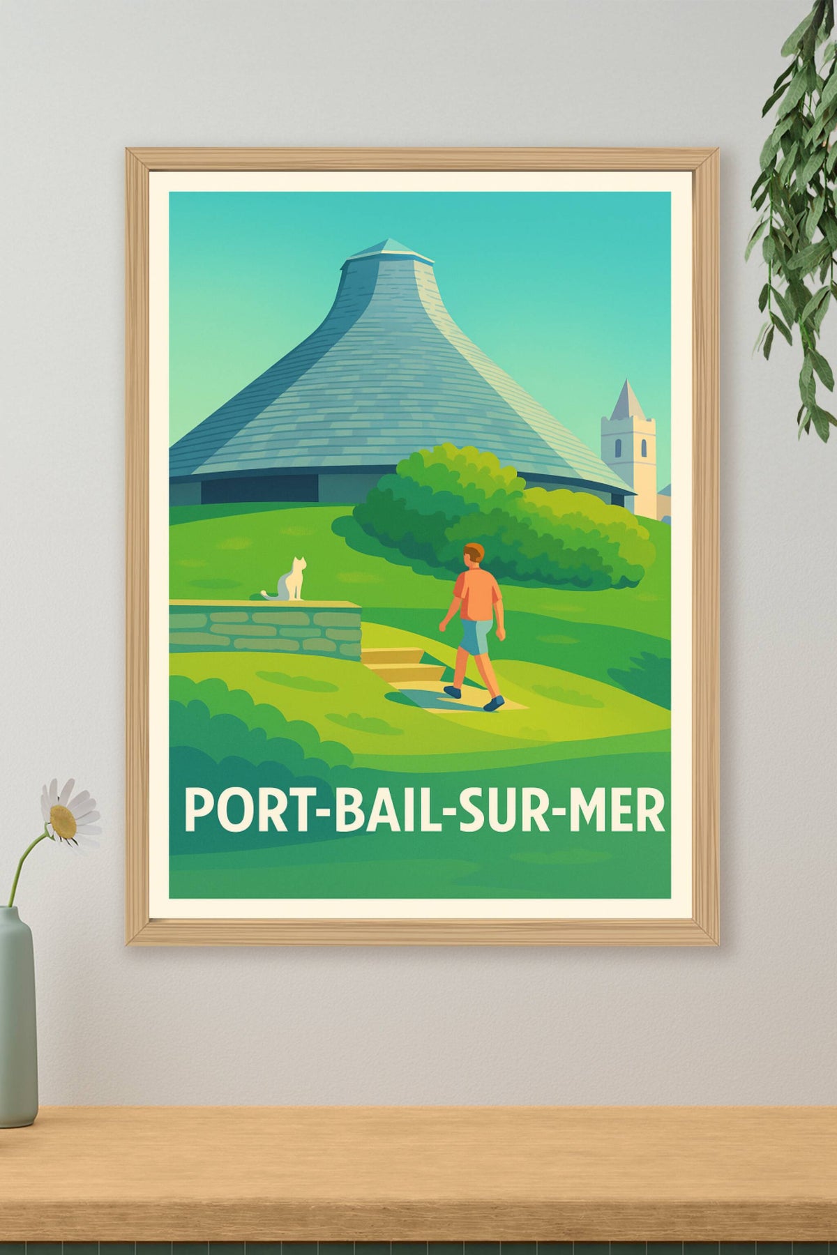 Affiche Port-Bail-sur-Mer — L'escapade bucolique normande · poster d'art de Port-Bail-sur-Mer