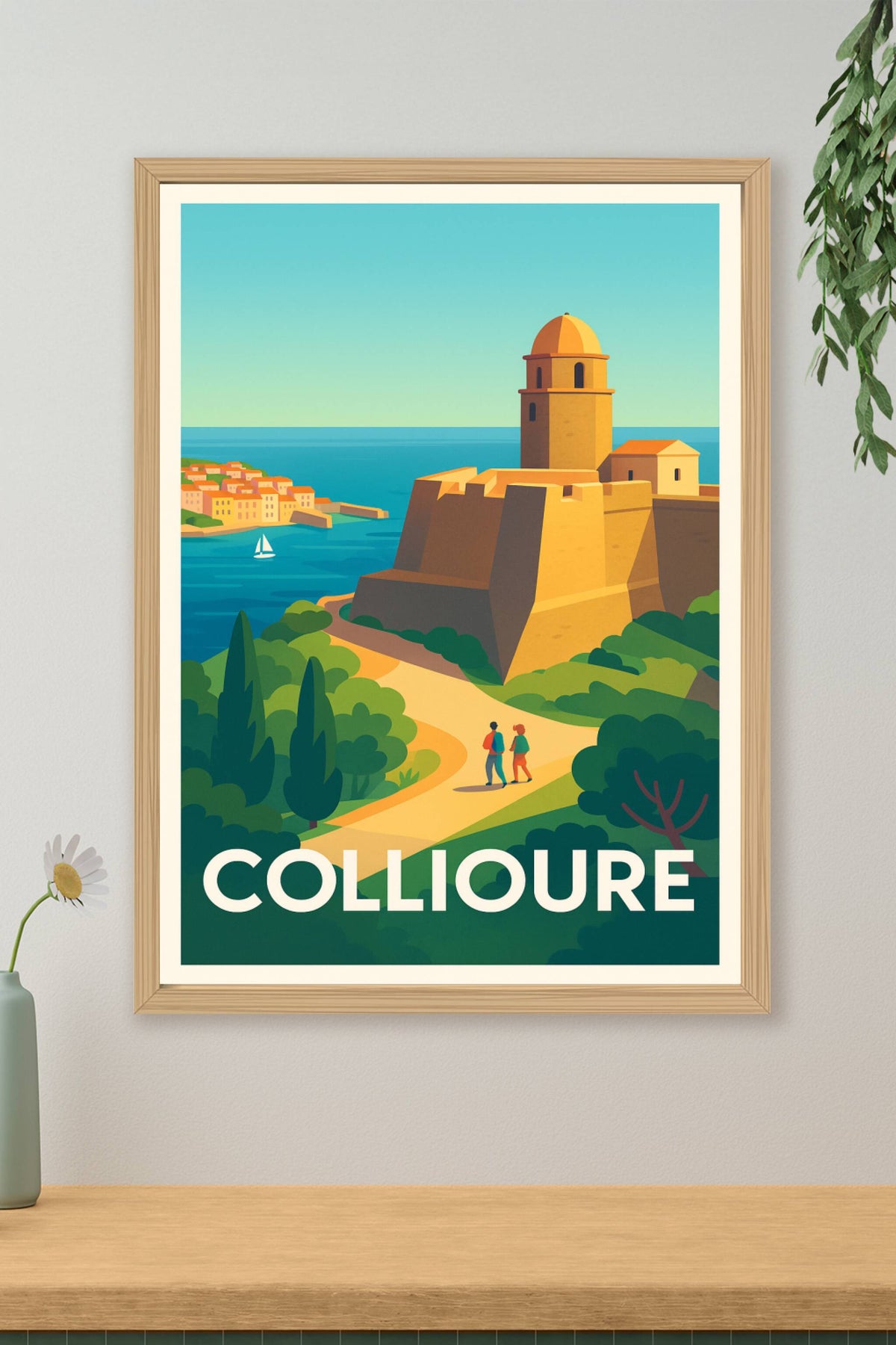Affiche Collioure — Évasion Méditerranéenne entre Histoire et Nature · poster d'art de Collioure