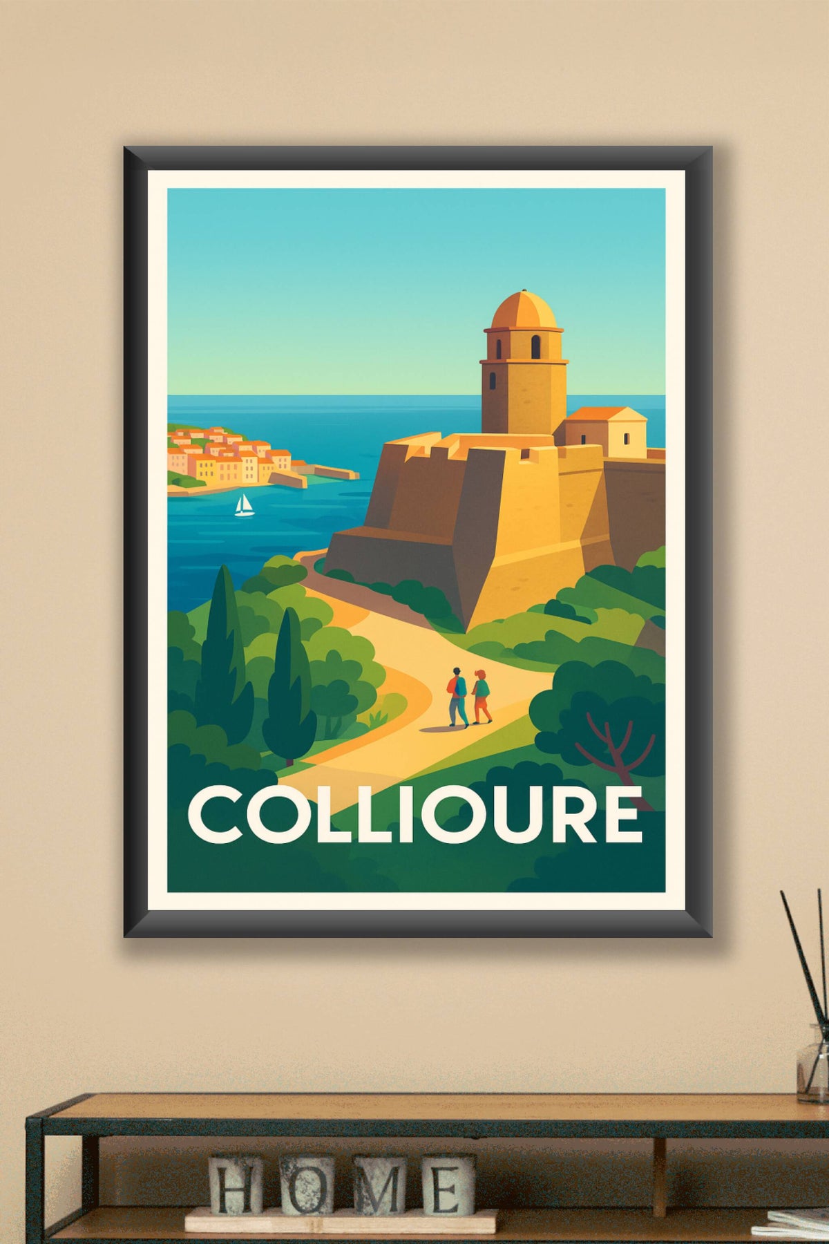 Affiche Collioure — Évasion Méditerranéenne entre Histoire et Nature · poster d'art de Collioure