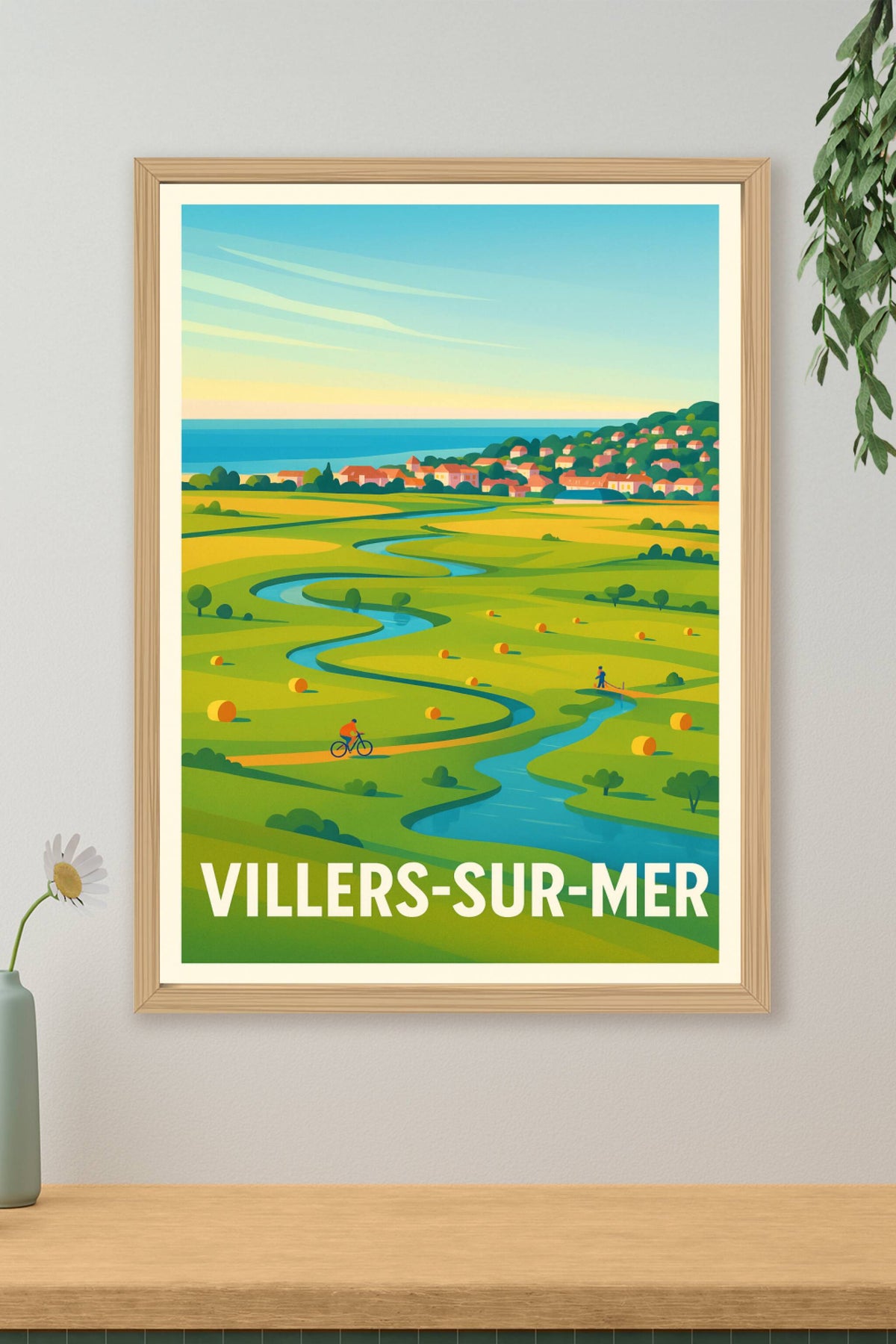 Affiche Villers-sur-Mer — Évasion bucolique en Normandie · poster d'art de Villers-sur-Mer