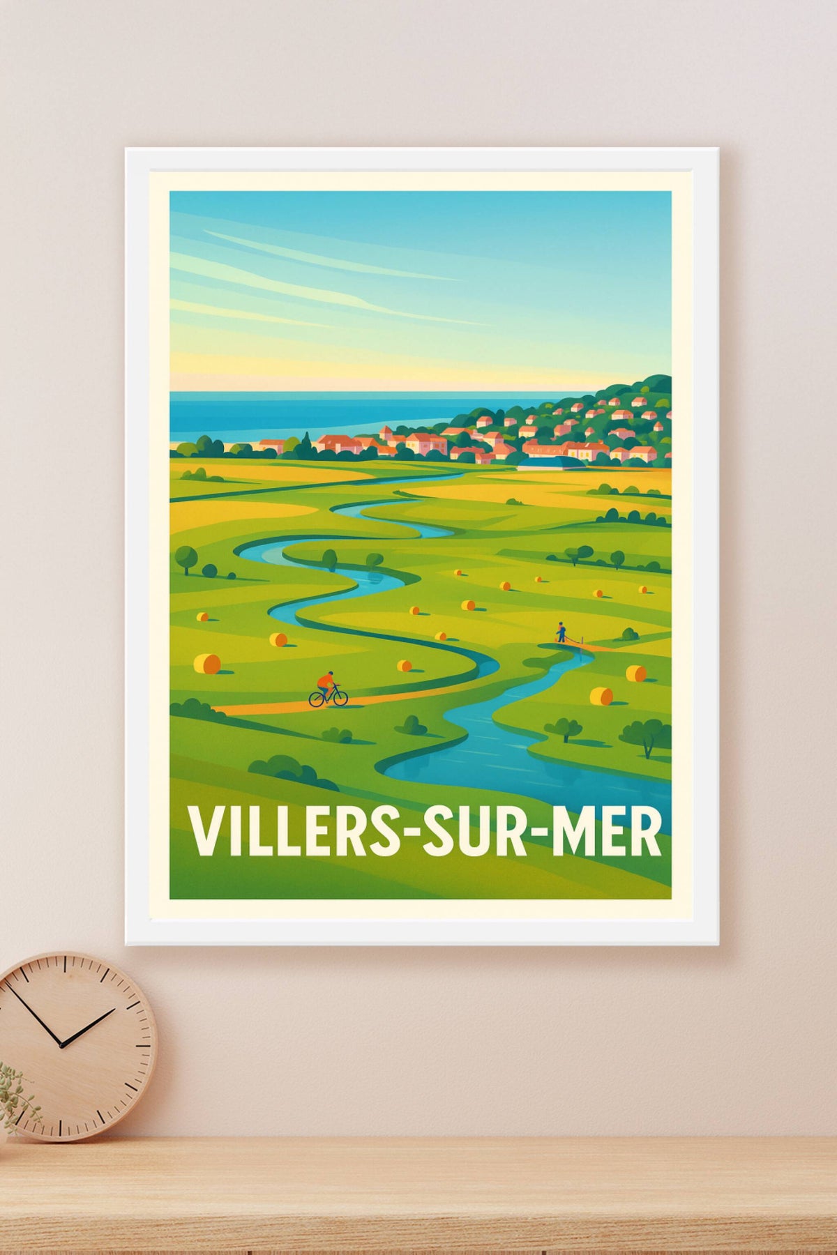 Affiche Villers-sur-Mer — Évasion bucolique en Normandie · poster d'art de Villers-sur-Mer