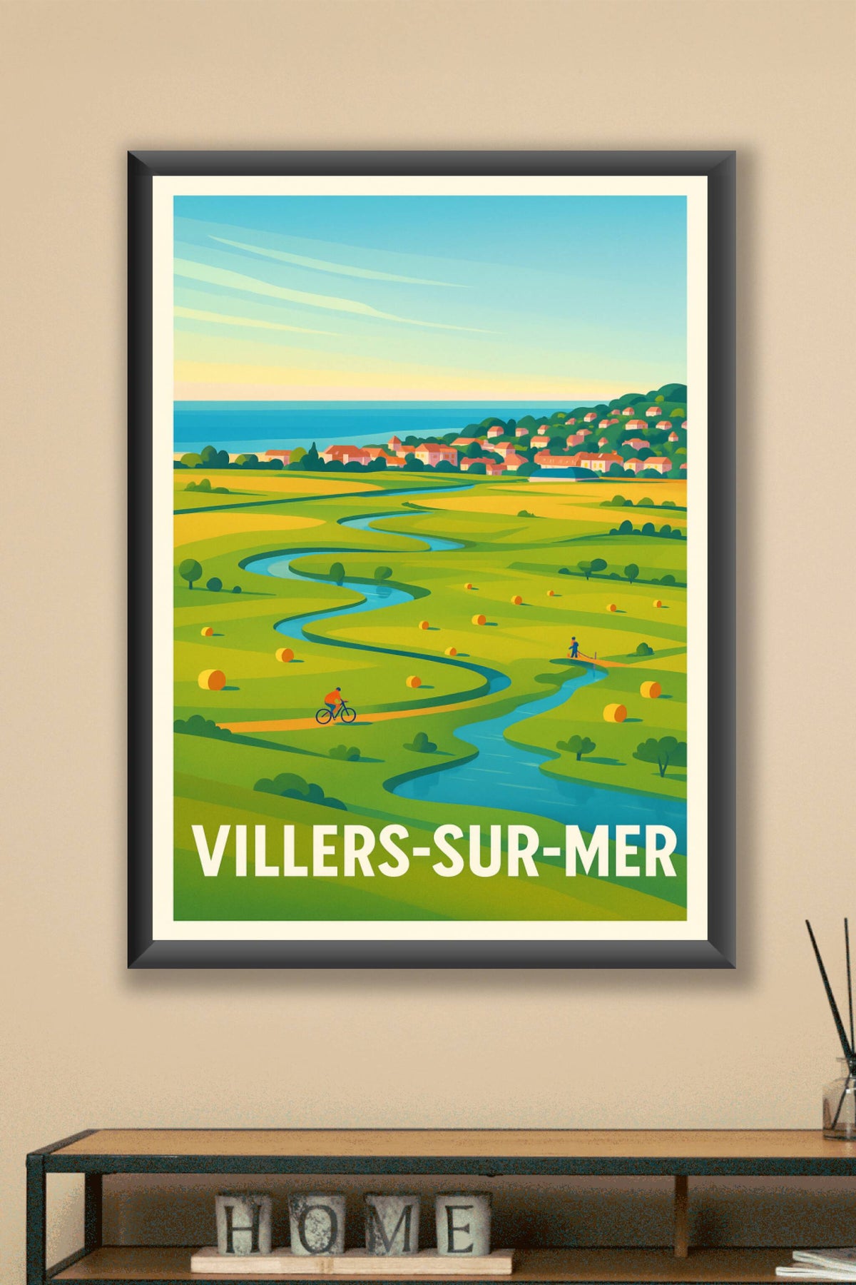 Affiche Villers-sur-Mer — Évasion bucolique en Normandie · poster d'art de Villers-sur-Mer