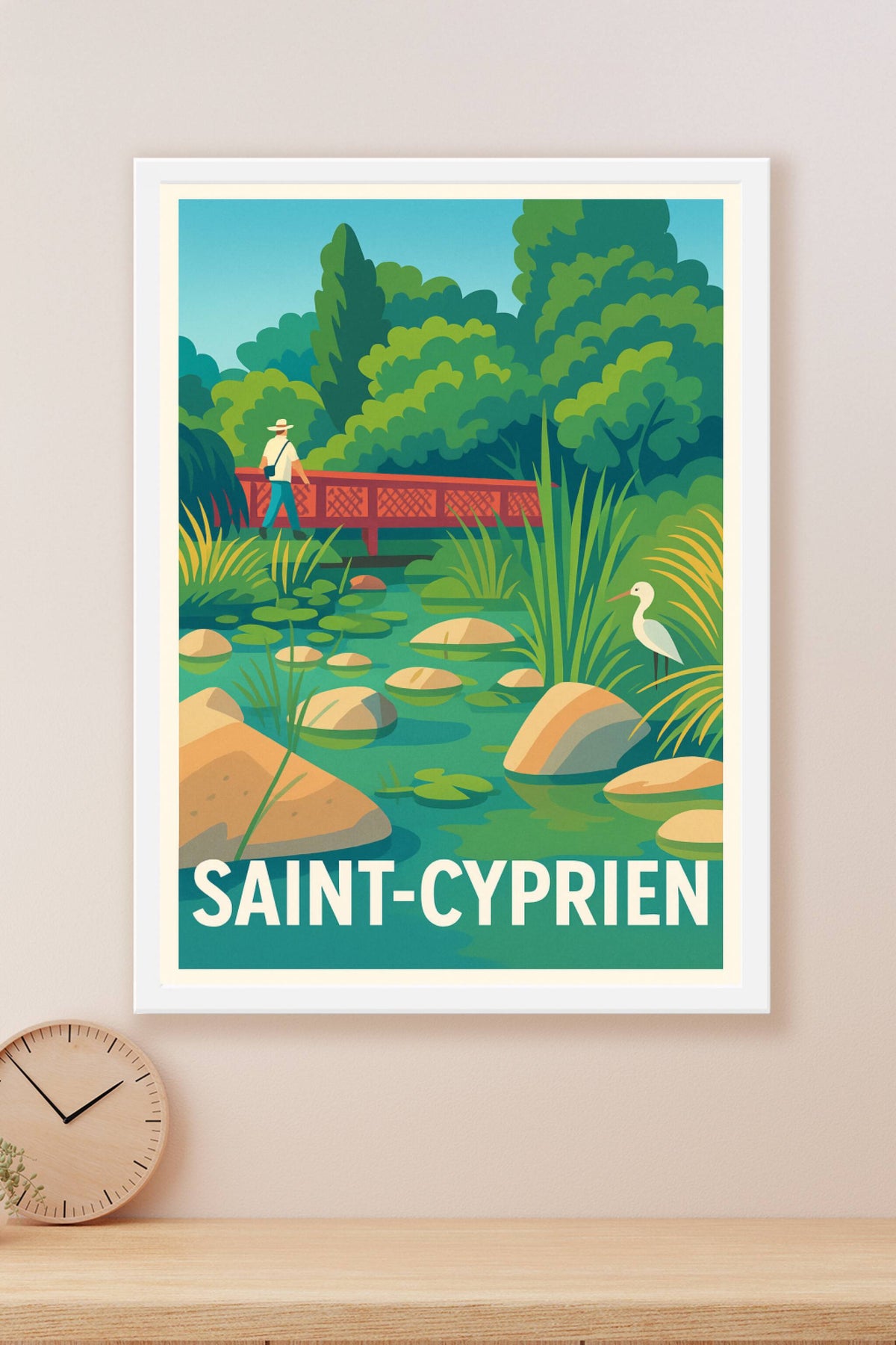 Affiche Saint-Cyprien — L'évasion nature au cœur du Sud · poster d'art de Saint-Cyprien