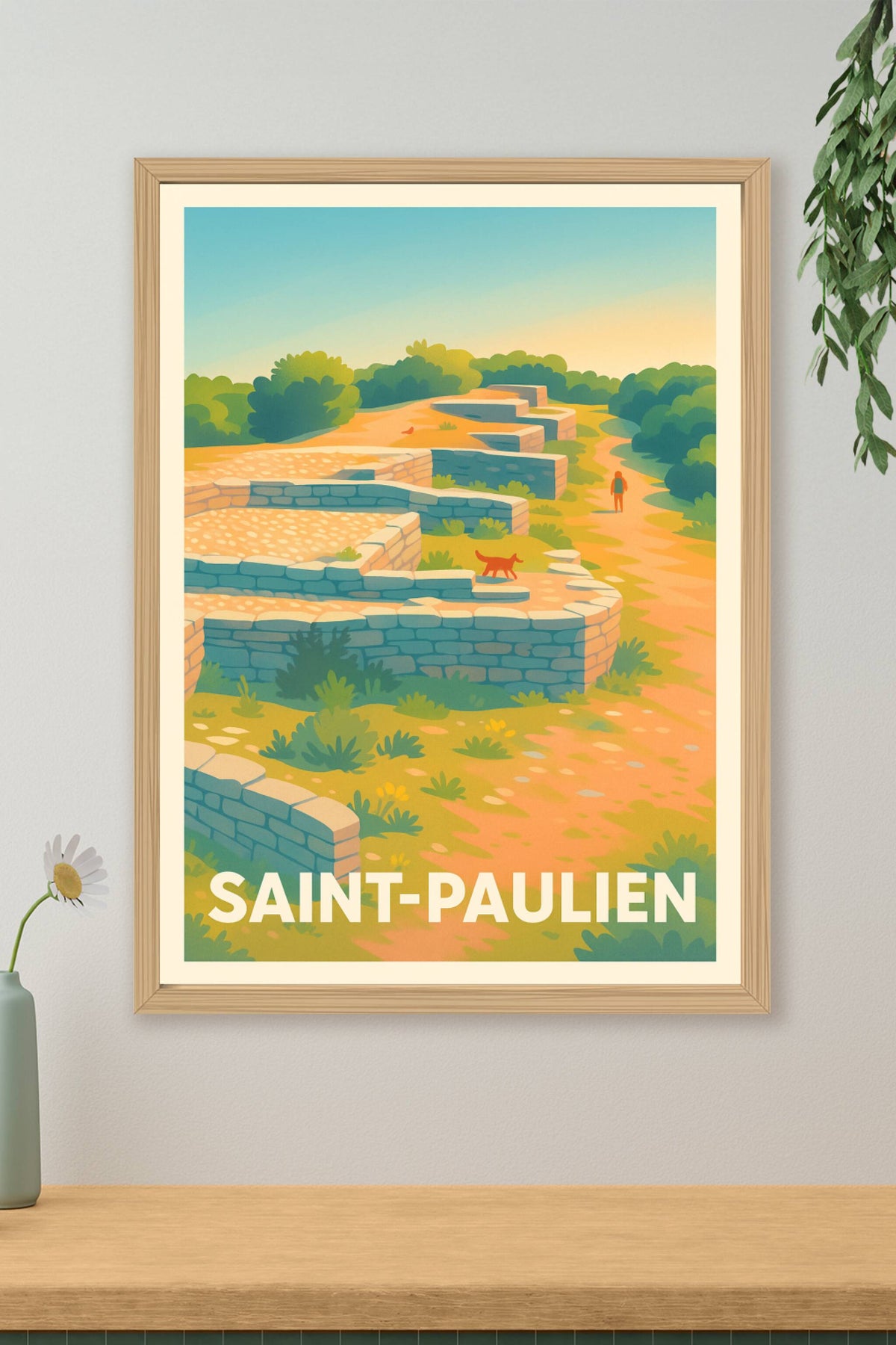 Affiche Saint-Paulien — Balade au cœur des vestiges · poster d'art de Saint-Paulien