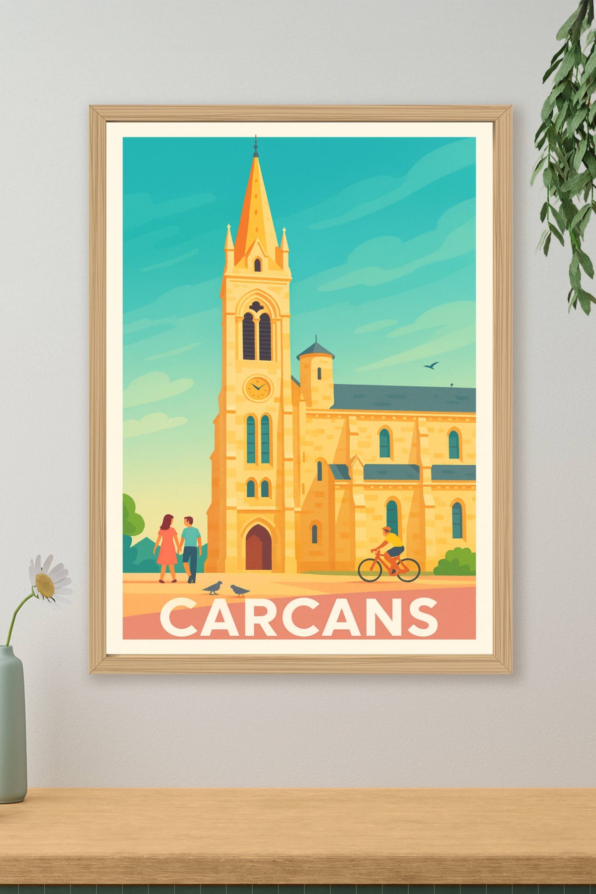Affiche Carcans — Charme intemporel et douceur de vivre · poster d'art de Carcans
