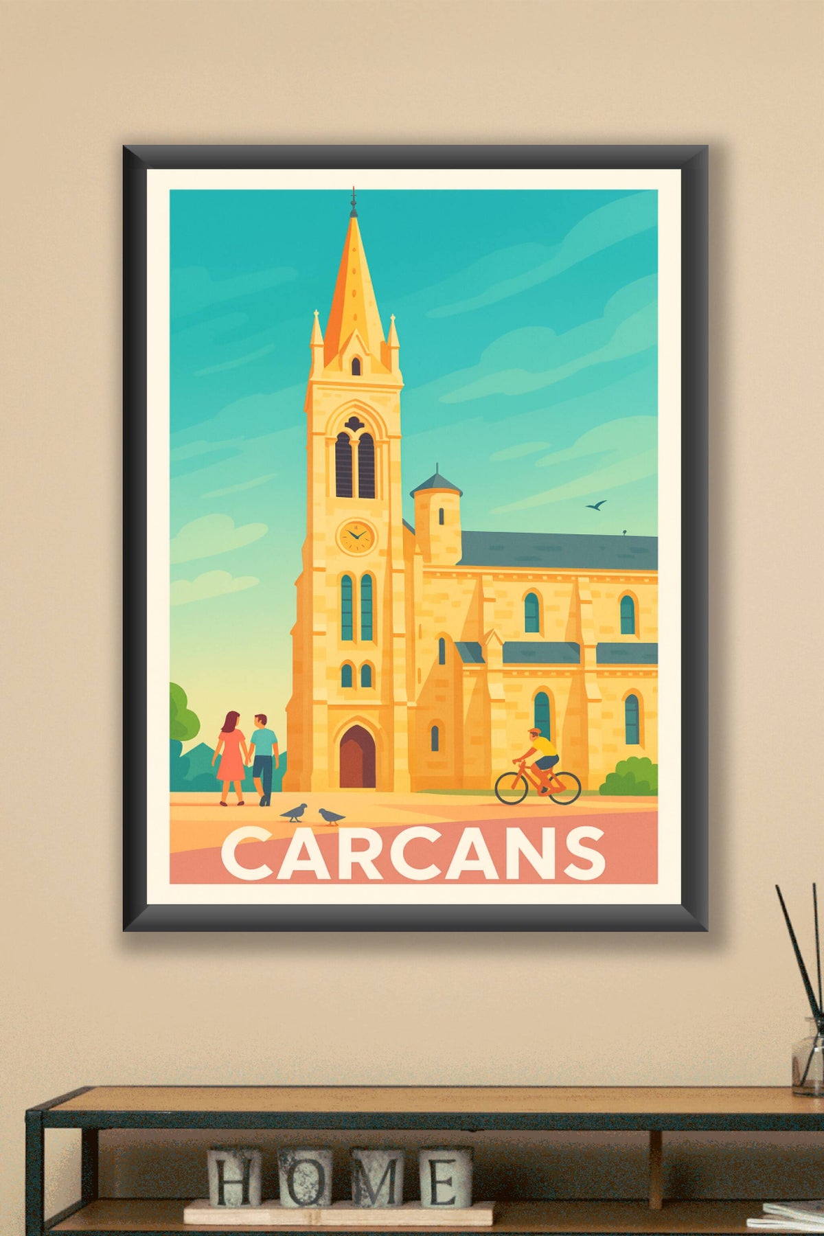 Affiche Carcans — Charme intemporel et douceur de vivre · poster d'art de Carcans