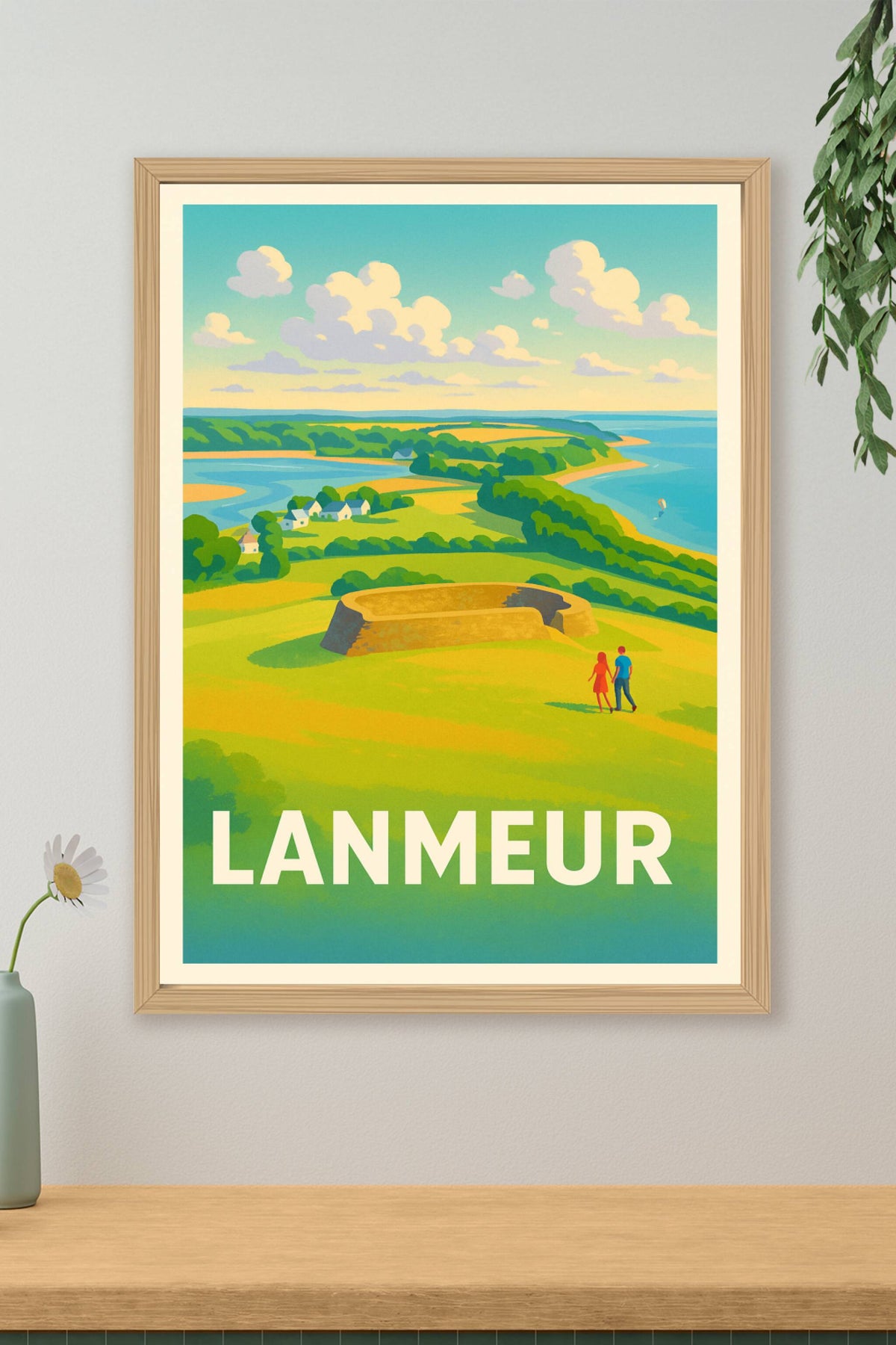 Affiche Lanmieur — Évasion entre terre et mer · poster d'art de Lanmieur