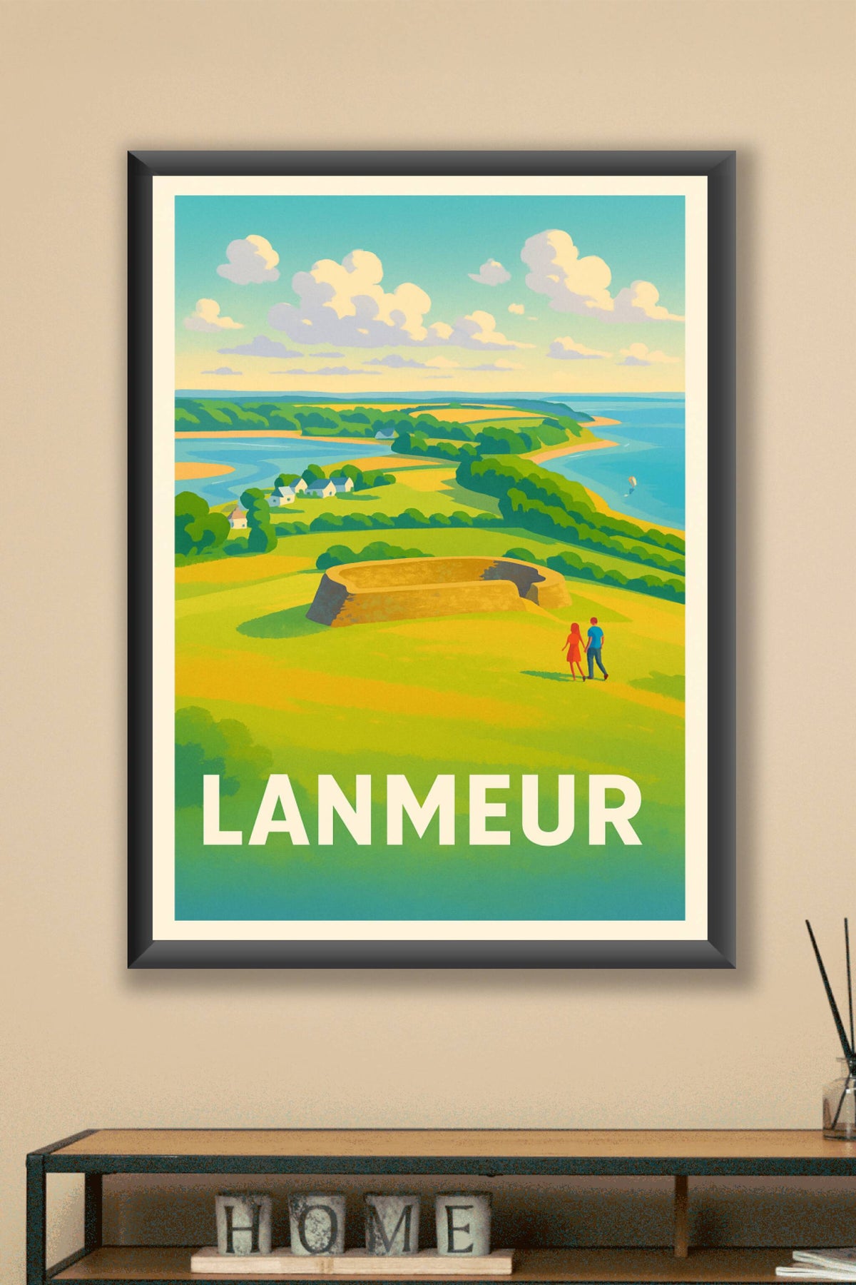 Affiche Lanmieur — Évasion entre terre et mer · poster d'art de Lanmieur
