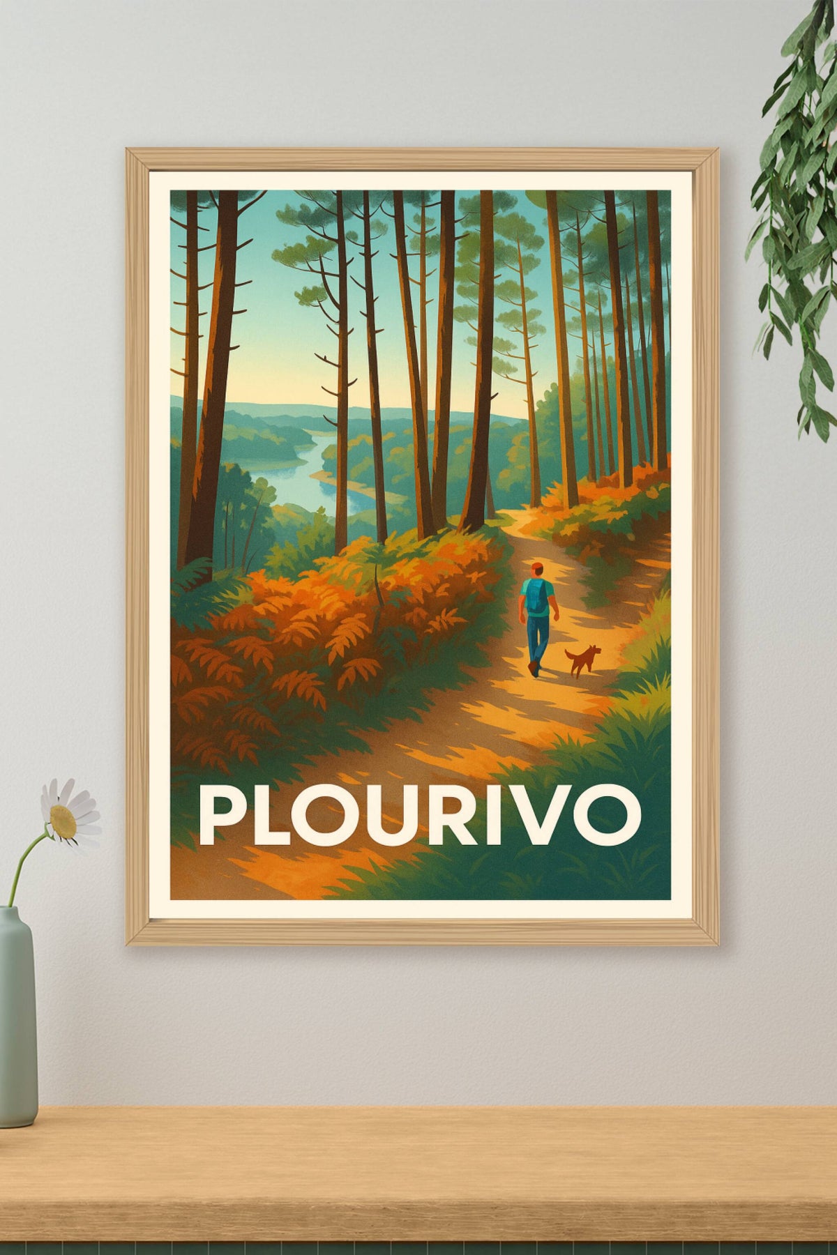 Affiche Plourivo — Échappée nature en forêt bretonne · poster d'art de Plourivo