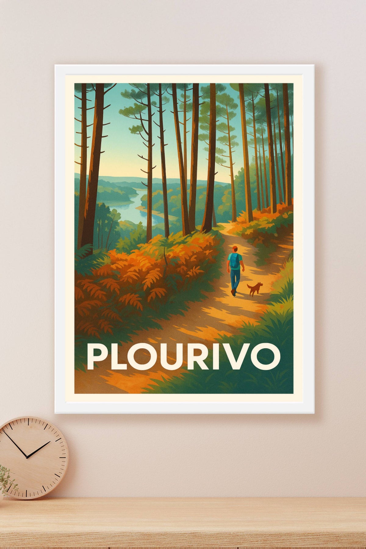 Affiche Plourivo — Échappée nature en forêt bretonne · poster d'art de Plourivo