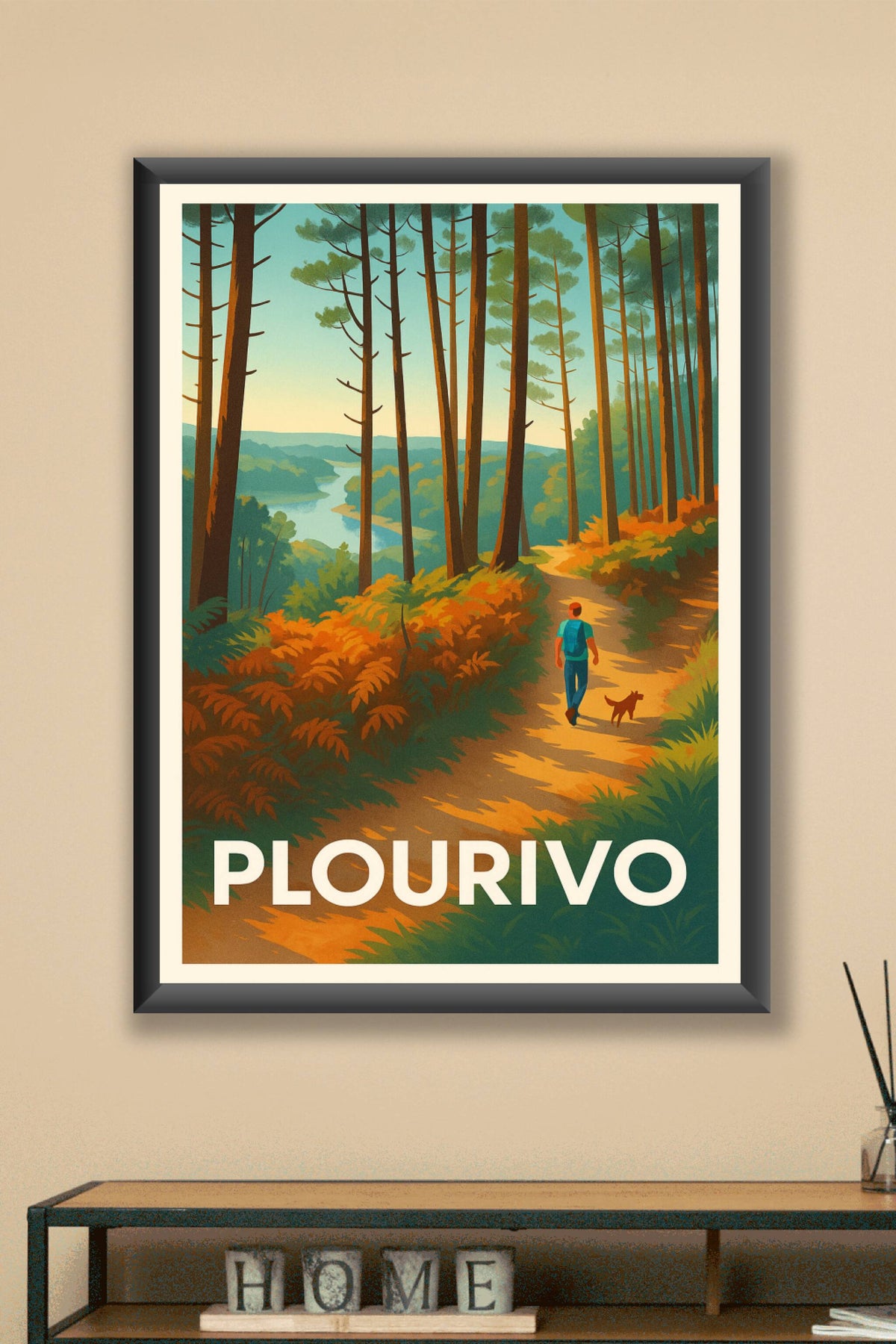 Affiche Plourivo — Échappée nature en forêt bretonne · poster d'art de Plourivo