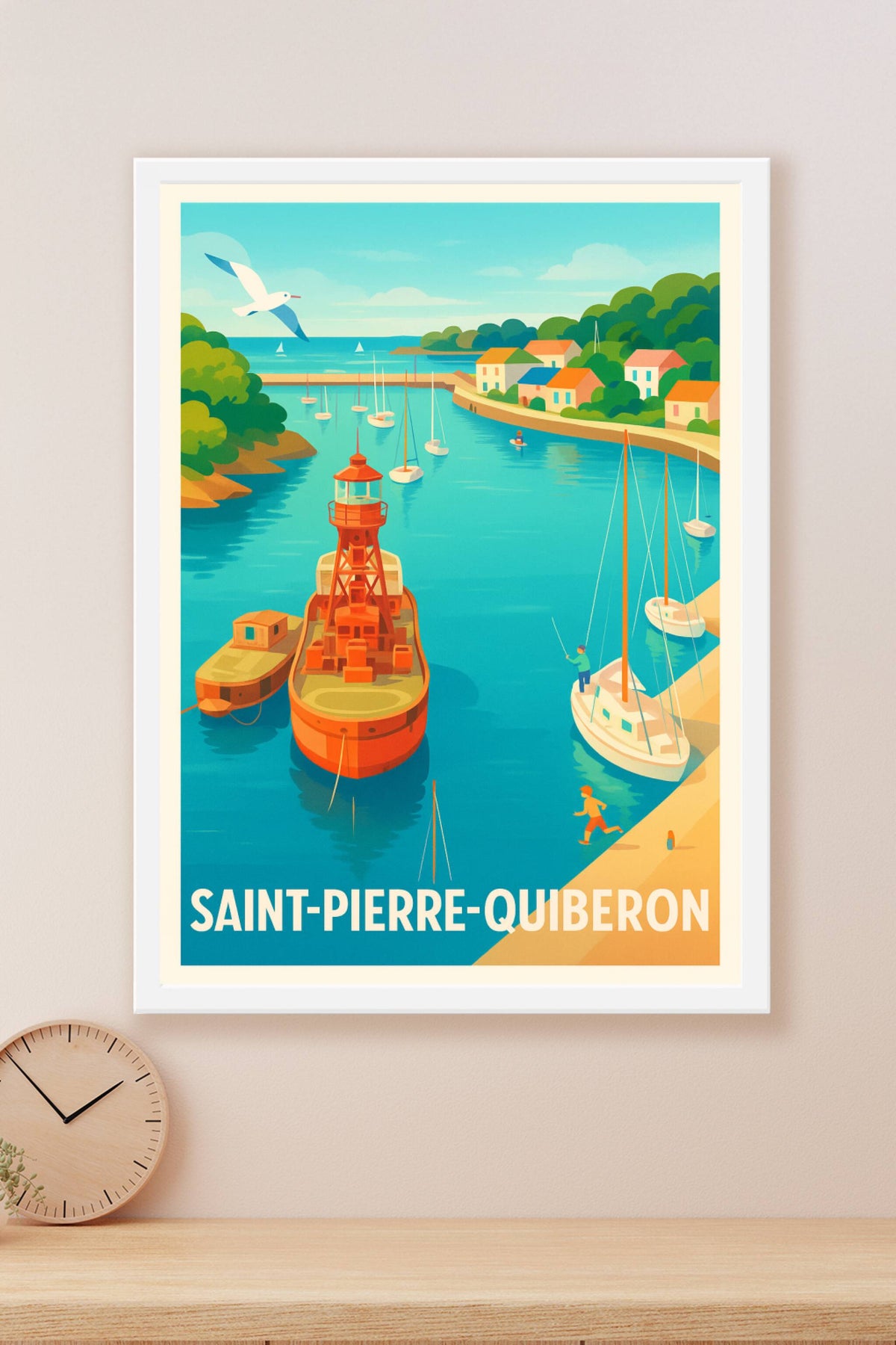 Affiche Saint-Pierre-Quiberon — L'évasion maritime en couleurs · poster d'art de Saint-Pierre-Quiberon