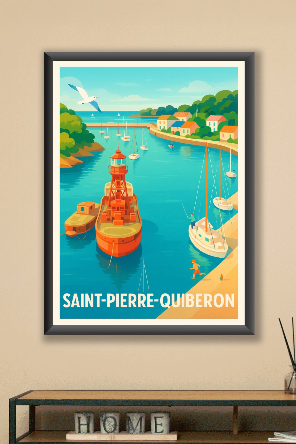 Affiche Saint-Pierre-Quiberon — L'évasion maritime en couleurs · poster d'art de Saint-Pierre-Quiberon