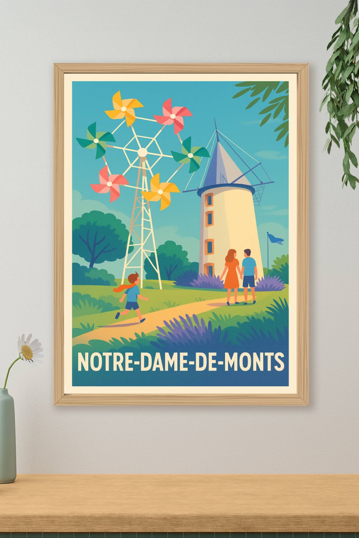 Affiche Notre-Dame-de-Monts — Charme et douceur de la Vendée · poster d'art de Notre-Dame-de-Monts