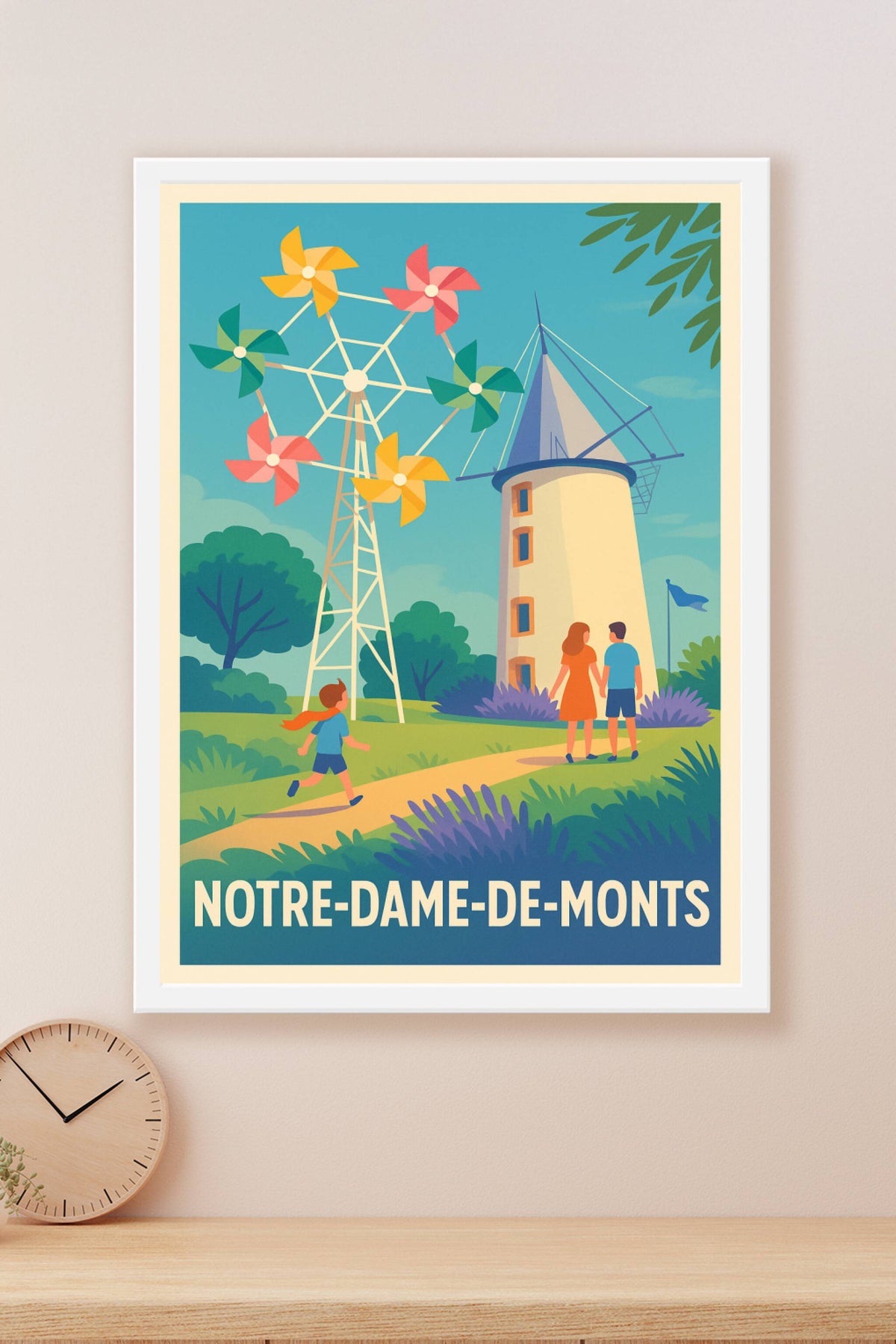 Affiche Notre-Dame-de-Monts — Charme et douceur de la Vendée · poster d'art de Notre-Dame-de-Monts
