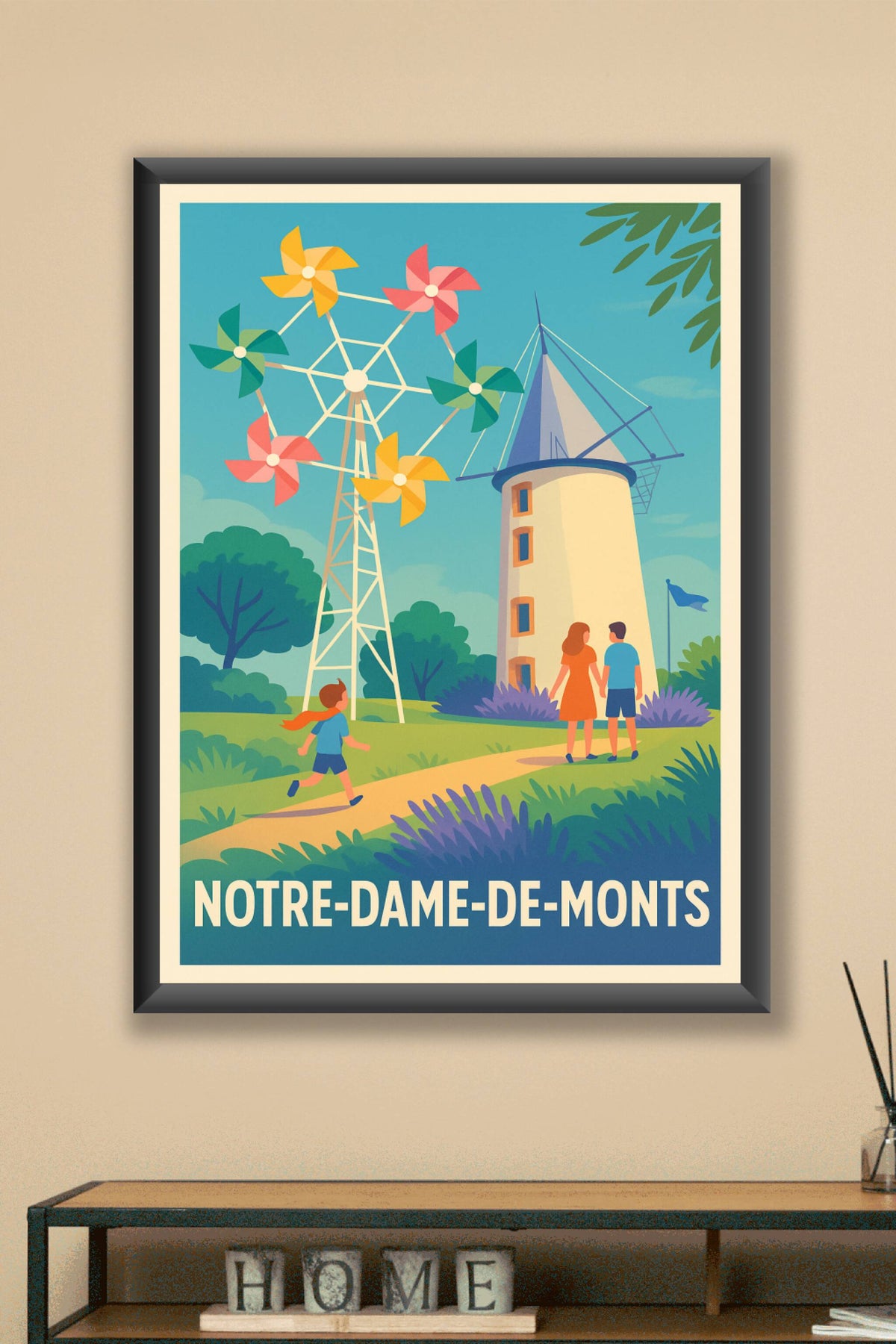 Affiche Notre-Dame-de-Monts — Charme et douceur de la Vendée · poster d'art de Notre-Dame-de-Monts