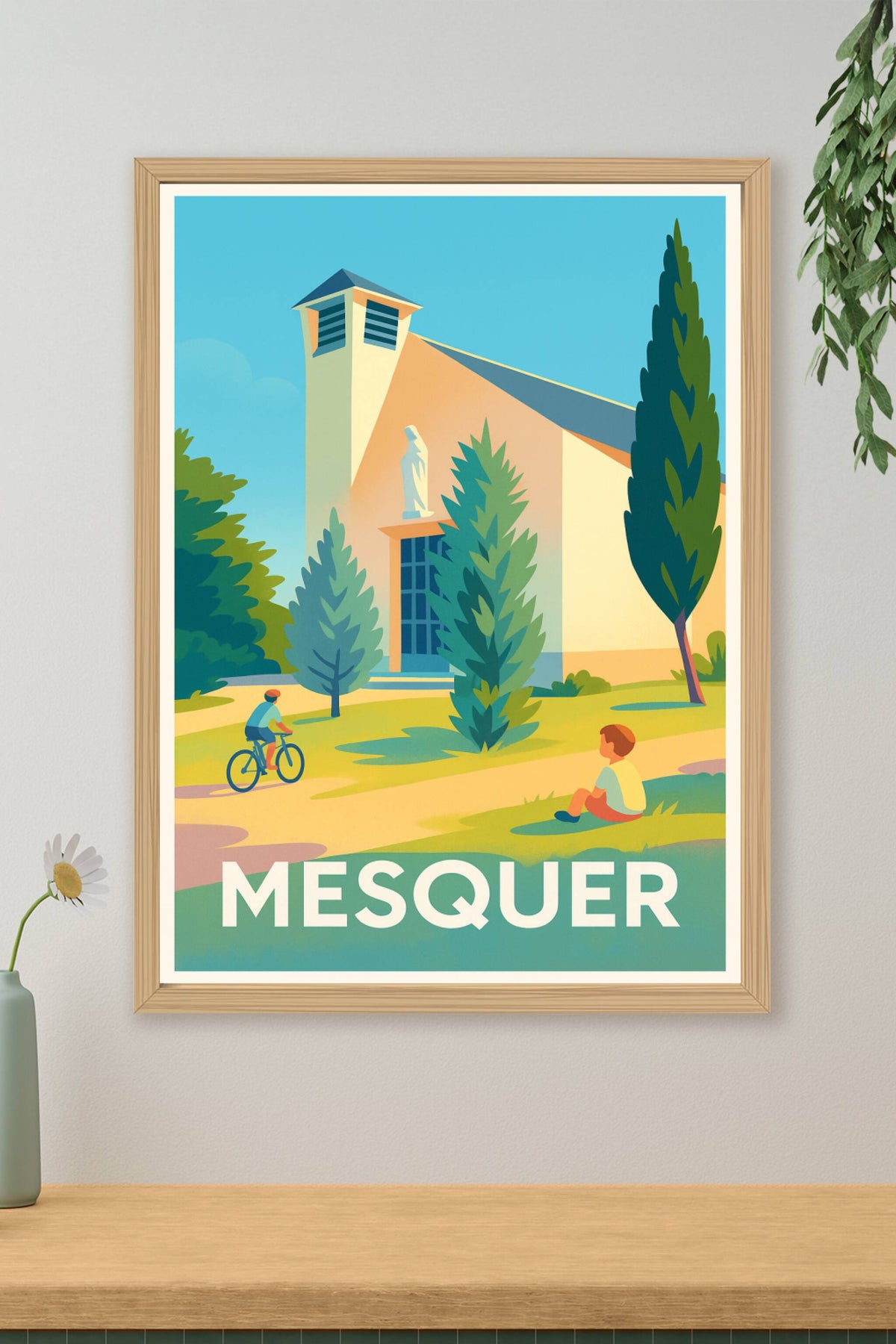 Affiche Mesquer — Une escapade paisible en bord de Loire · poster d'art de Mesquer