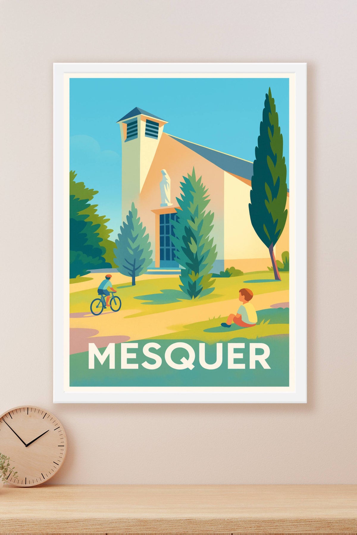 Affiche Mesquer — Une escapade paisible en bord de Loire · poster d'art de Mesquer
