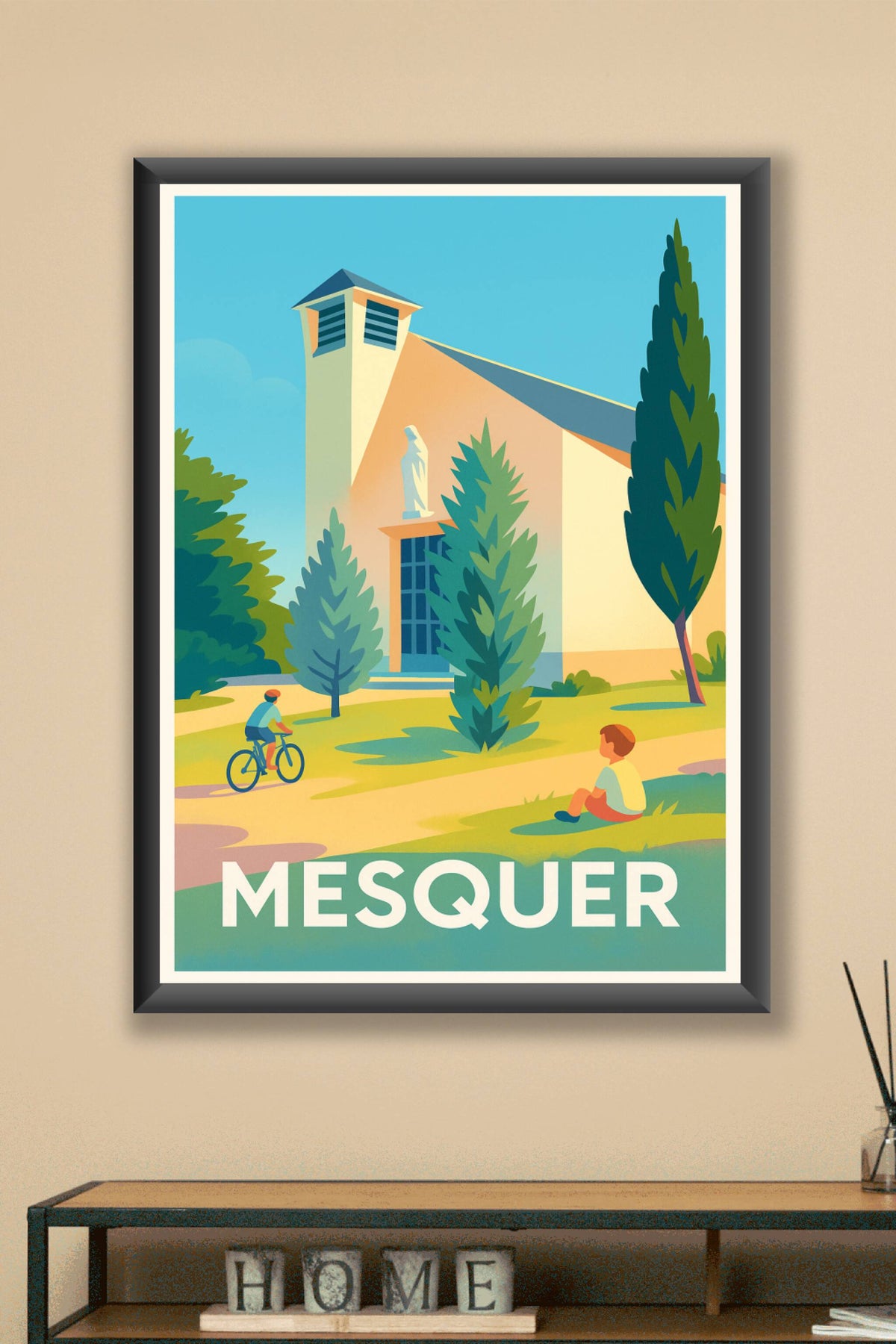 Affiche Mesquer — Une escapade paisible en bord de Loire · poster d'art de Mesquer