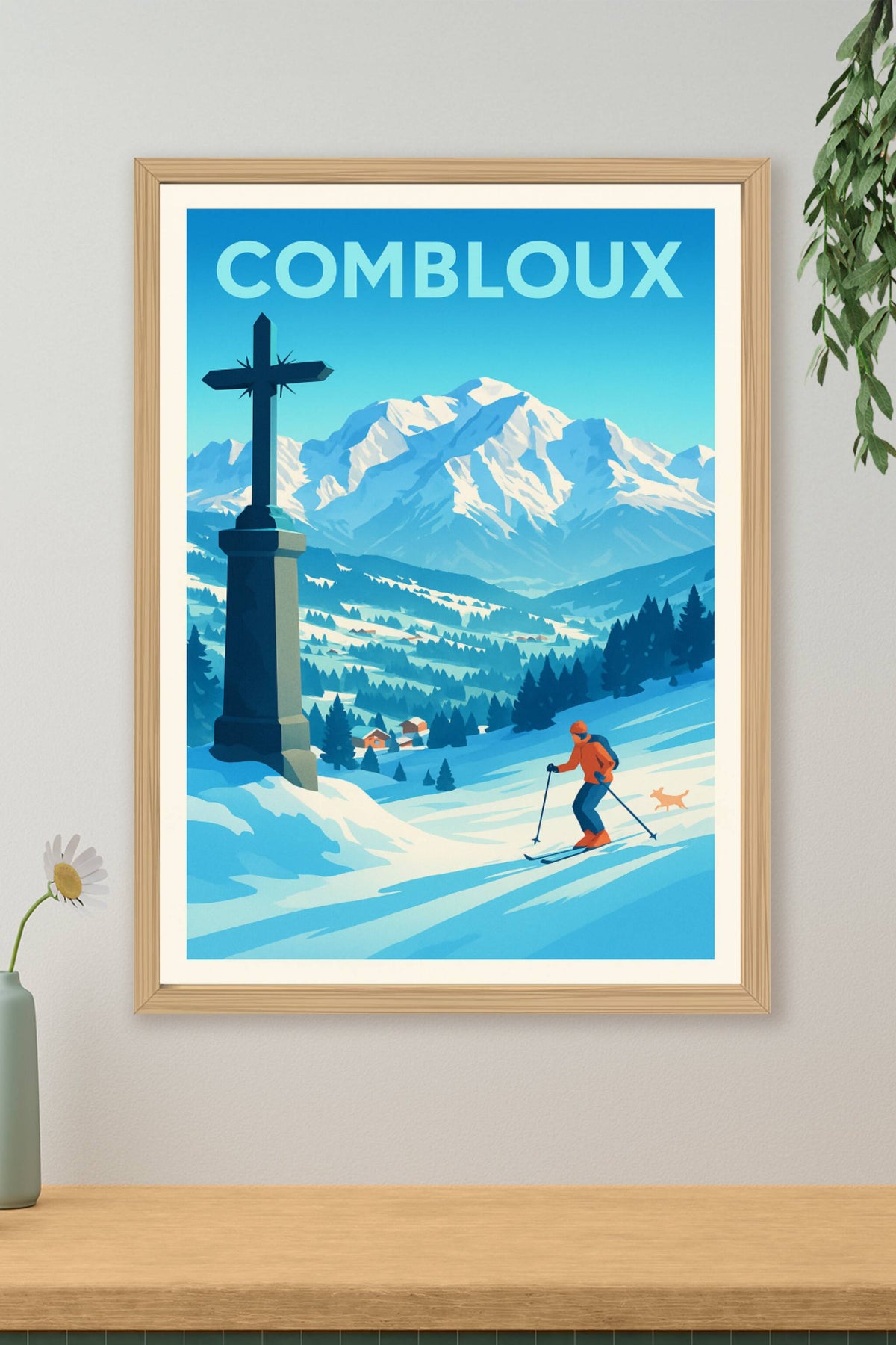 Affiche Combloux — L'évasion hivernale en montagne · poster d'art de Combloux
