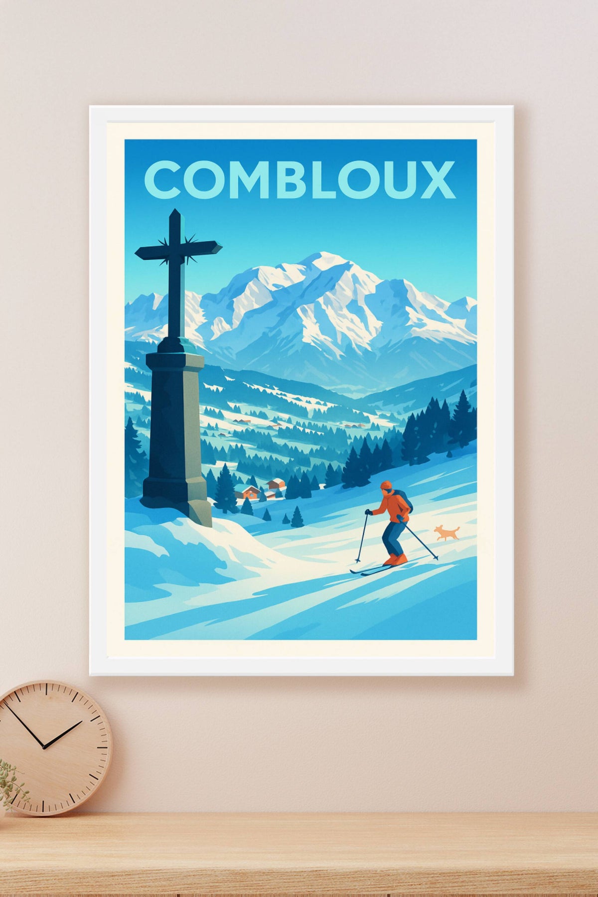 Affiche Combloux — L'évasion hivernale en montagne · poster d'art de Combloux