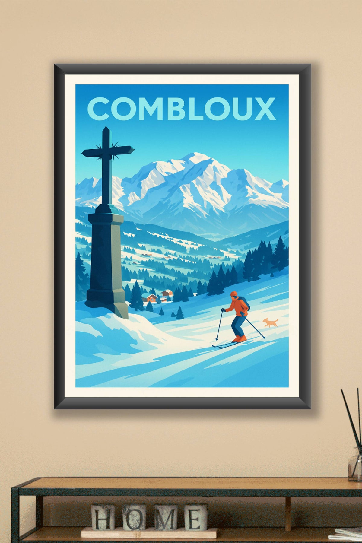 Affiche Combloux — L'évasion hivernale en montagne · poster d'art de Combloux