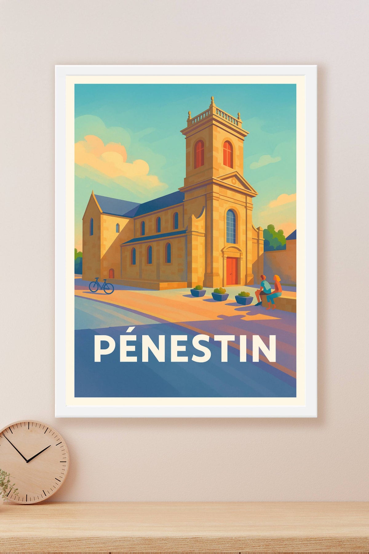 Affiche Pénestin — Charme lumineux de la petite ville bretonne · poster d'art de Pénestin