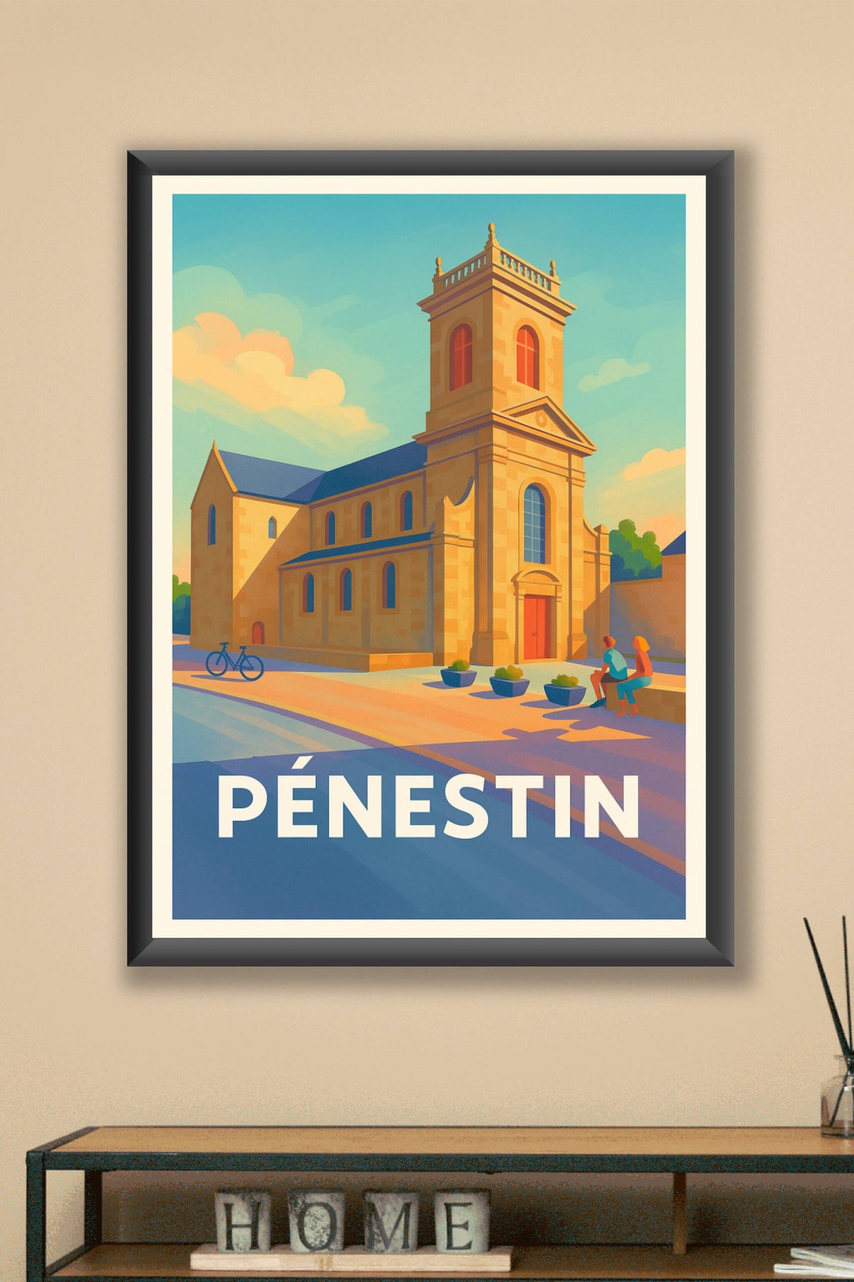 Affiche Pénestin — Charme lumineux de la petite ville bretonne · poster d'art de Pénestin