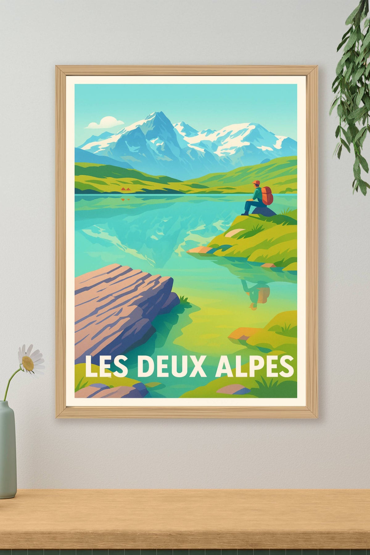 Affiche Les Deux Alpes — Évasion Nature et Montagne · poster d'art de Les Deux Alpes
