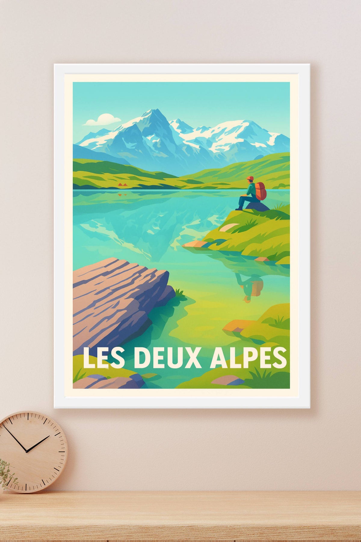 Affiche Les Deux Alpes — Évasion Nature et Montagne · poster d'art de Les Deux Alpes