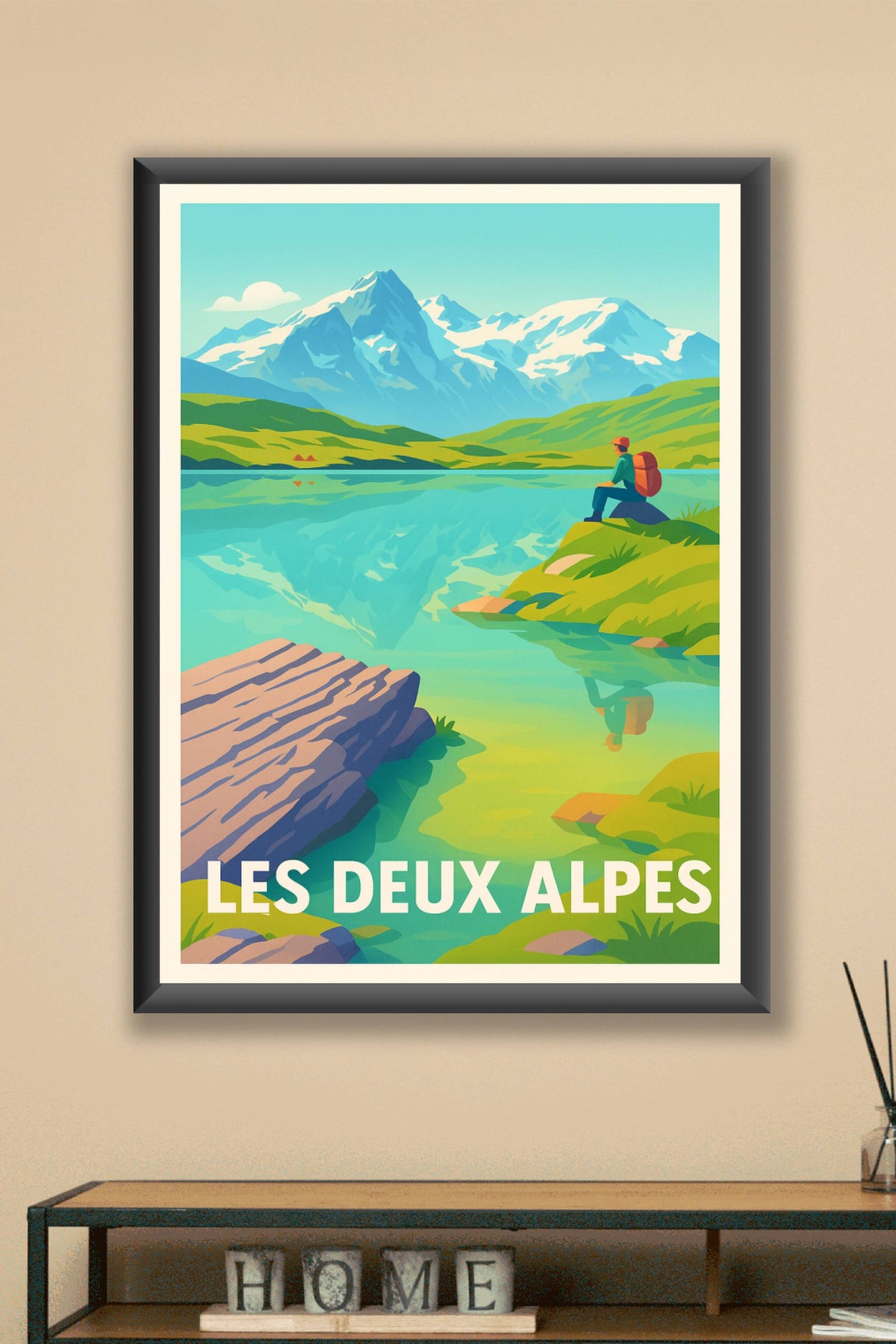 Affiche Les Deux Alpes — Évasion Nature et Montagne · poster d'art de Les Deux Alpes