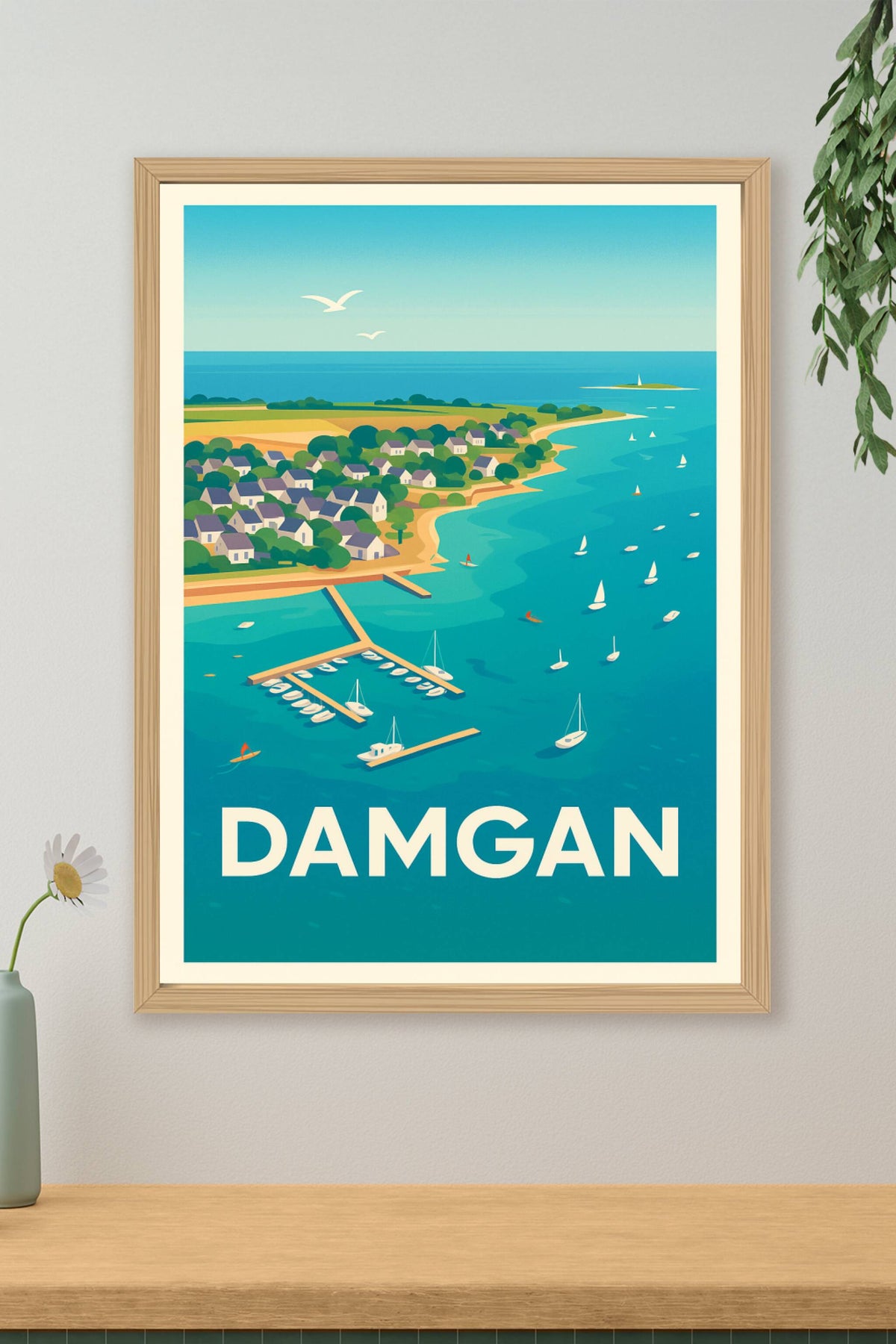 Affiche Damgan — Évasion et sérénité bretonne · poster d'art de Damgan