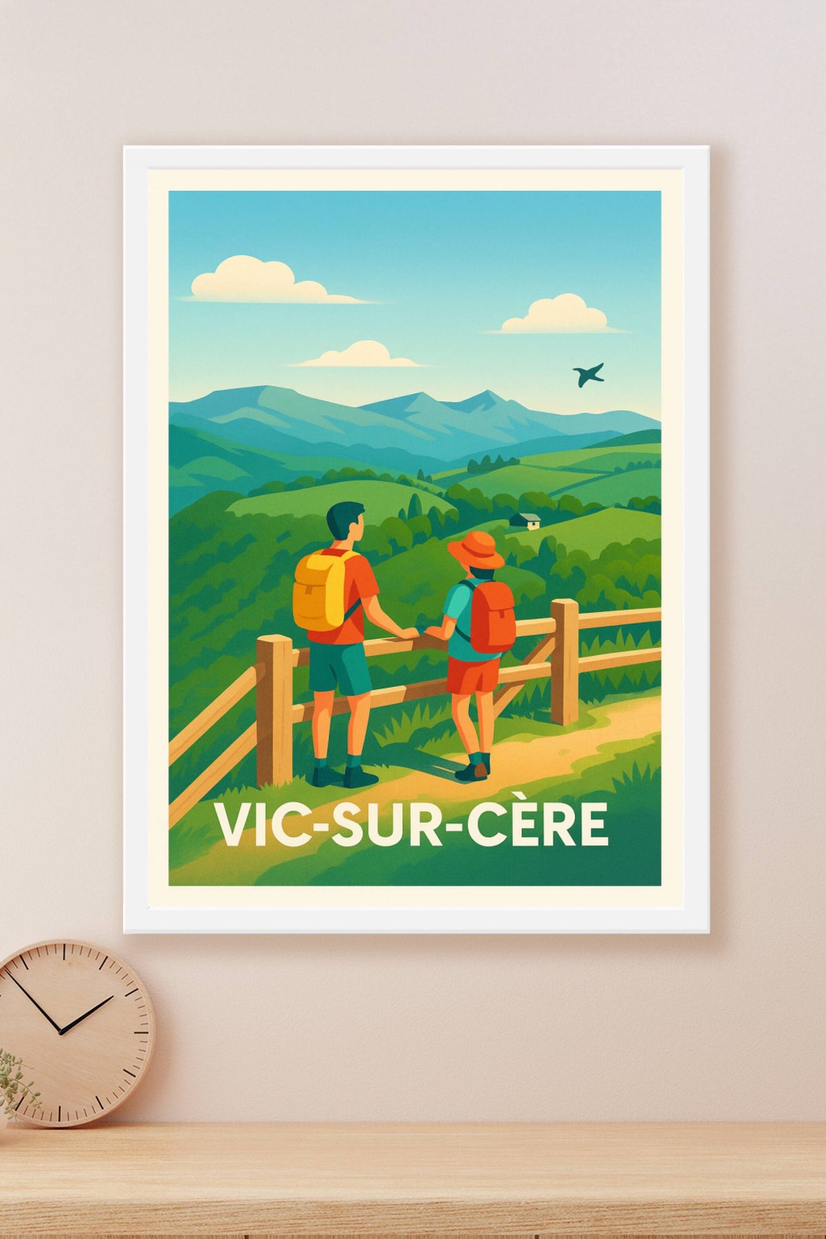 Affiche Vic-sur-Cère — Évasion nature entre monts et vallées · poster d'art de Vic-sur-Cère