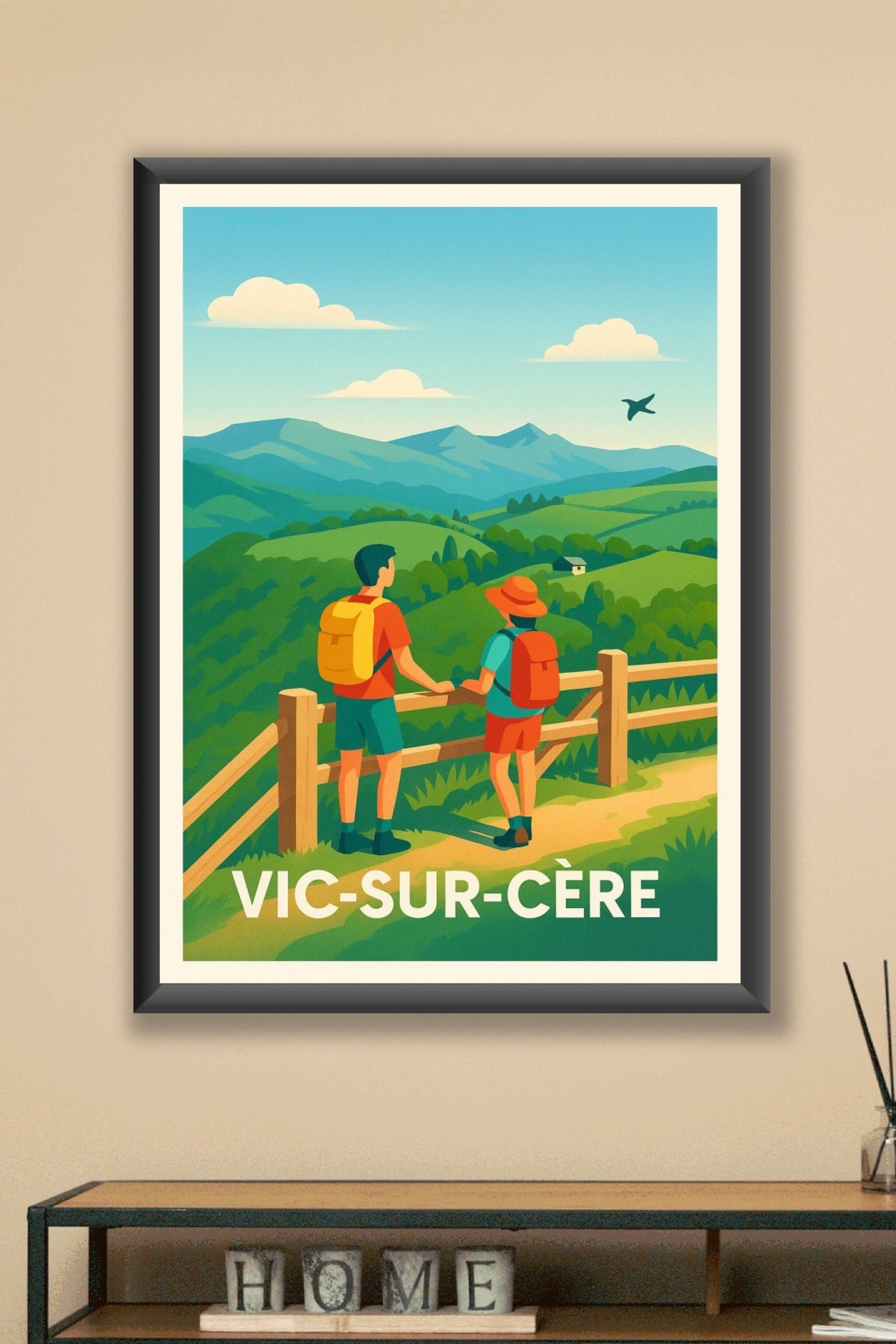 Affiche Vic-sur-Cère — Évasion nature entre monts et vallées · poster d'art de Vic-sur-Cère