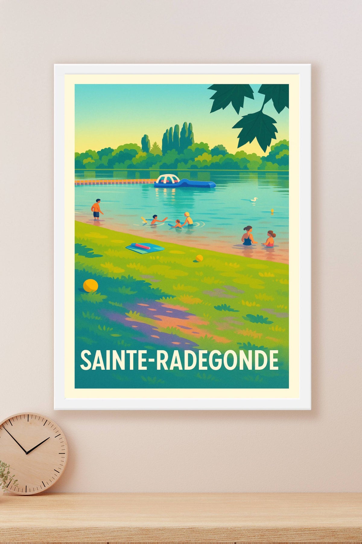 Affiche Sainte-Radegonde — Escapade en bord de l'eau · poster d'art de Sainte-Radegonde