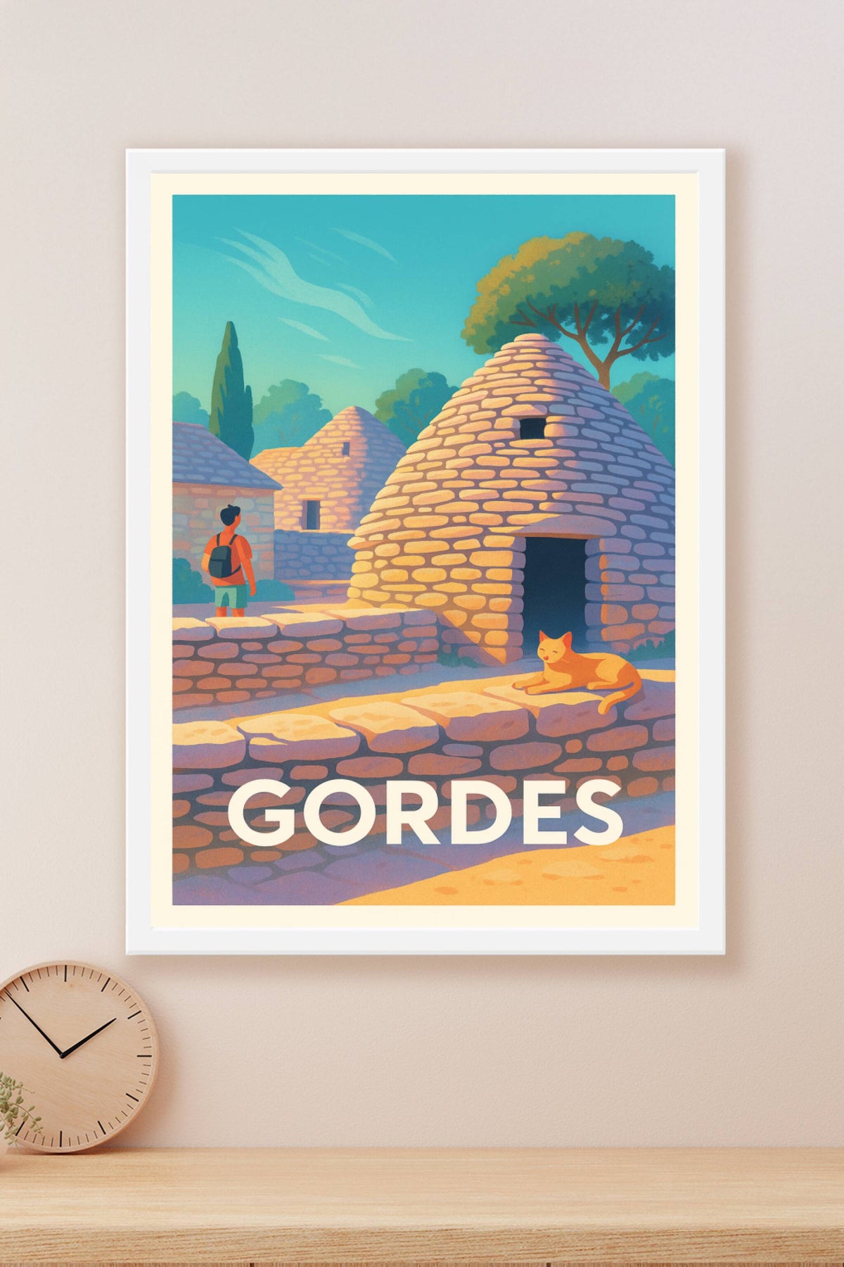 Affiche Gordes — Charme provençal et pierre sèche · poster d'art de Gordes