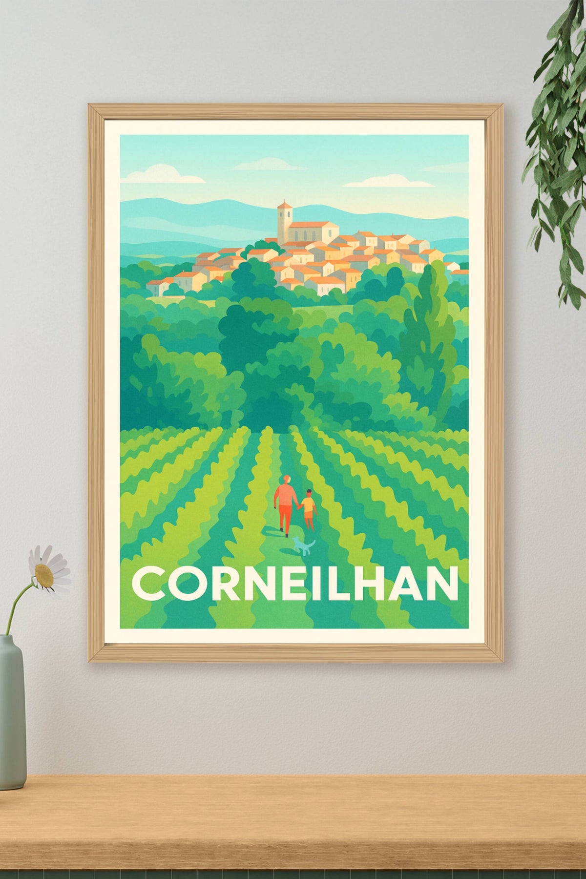 Affiche Corneilhan — L'évasion verte au cœur du vignoble · poster d'art de Corneilhan