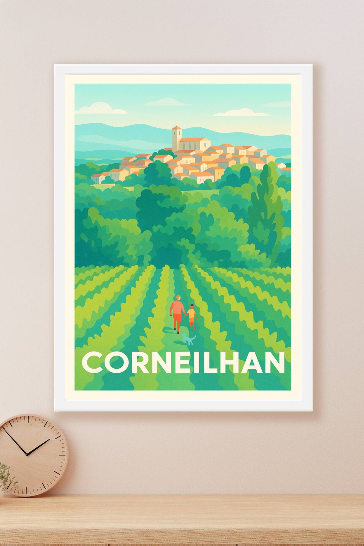 Affiche Corneilhan — L'évasion verte au cœur du vignoble · poster d'art de Corneilhan